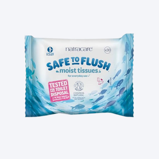 Natracare Safe To Flush Toilet Wipes 30x
