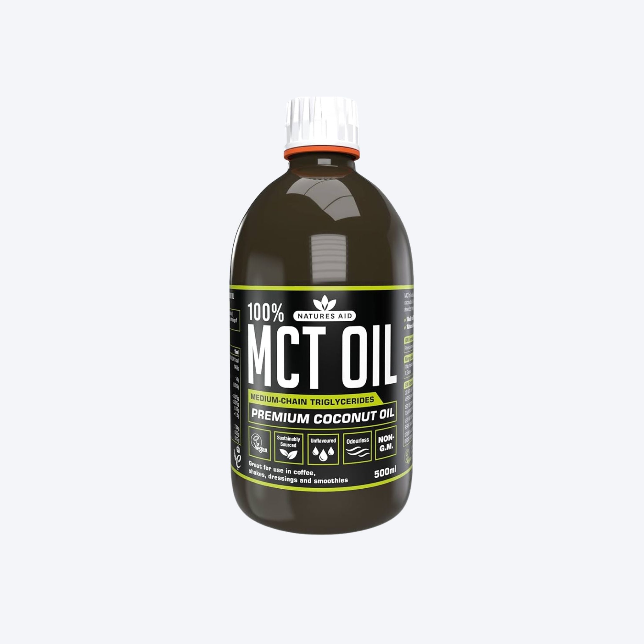 Natures Aid 100% MCT Oil (Premium Coconut Oil) 500ml