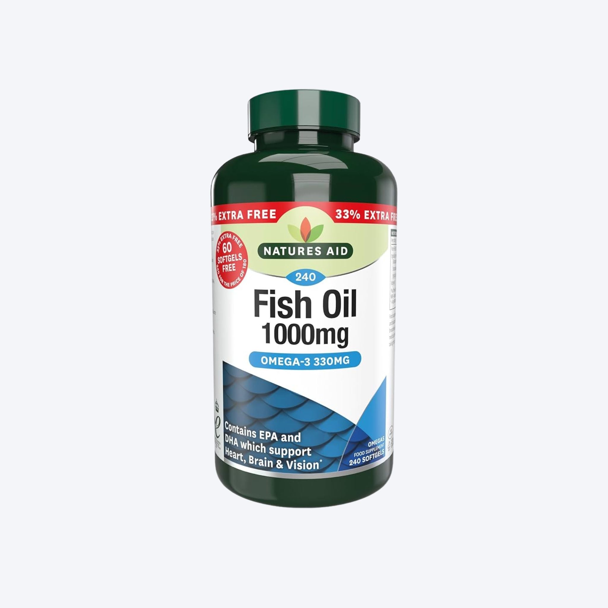 Natures Aid Fish Oil 1000mg x240 Softgels