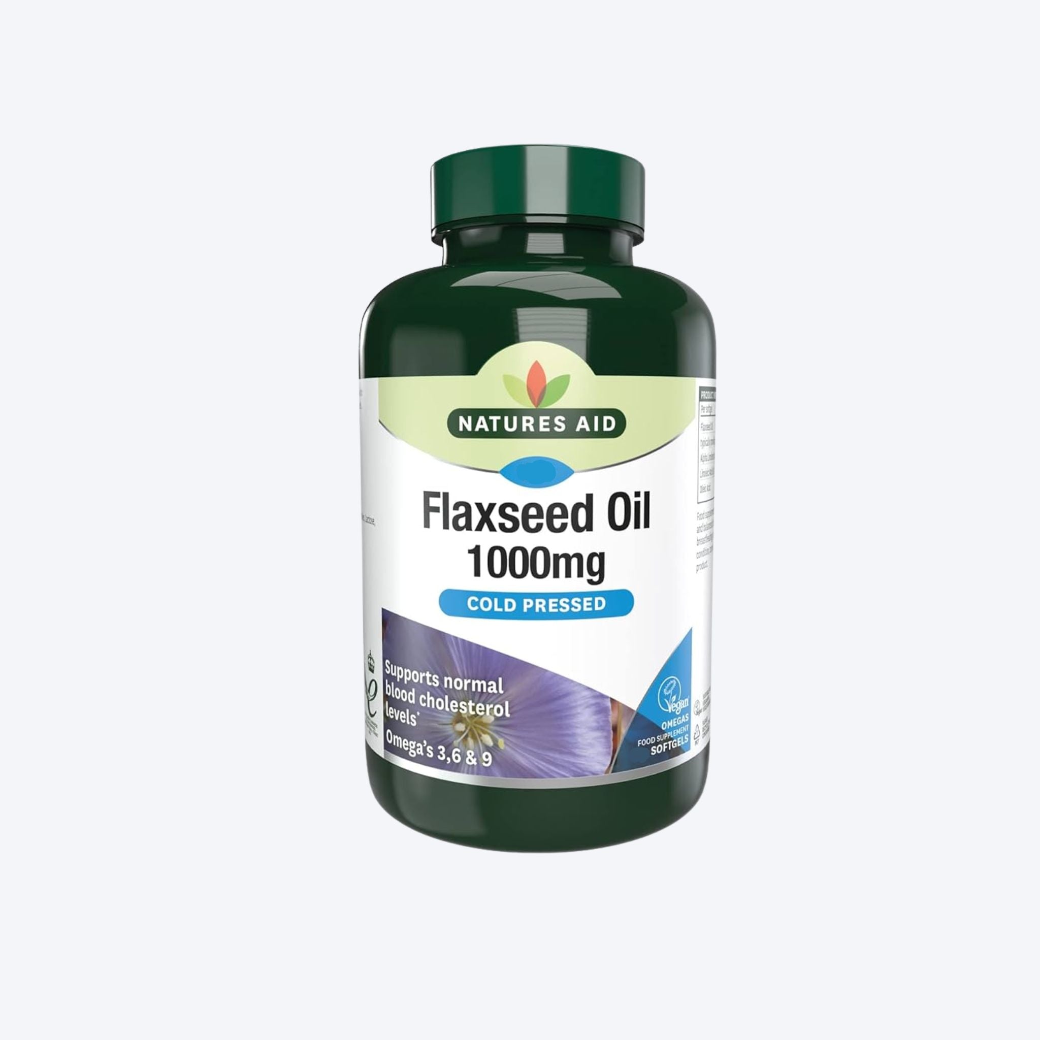 Natures Aid Flaxseed Oil 1000mg x90 Capsules