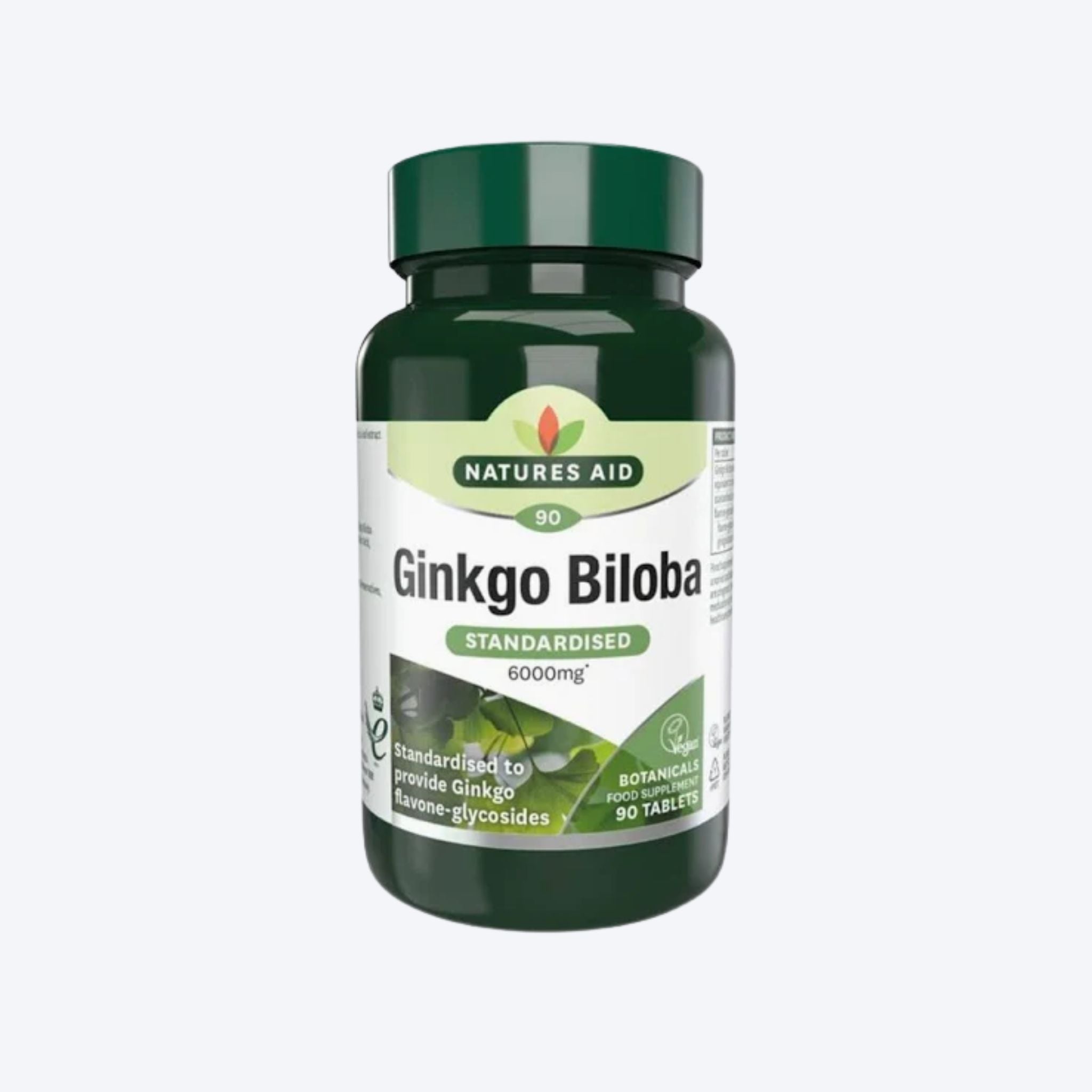 Natures Aid Ginkgo Biloba 6000mg x90 Tablets