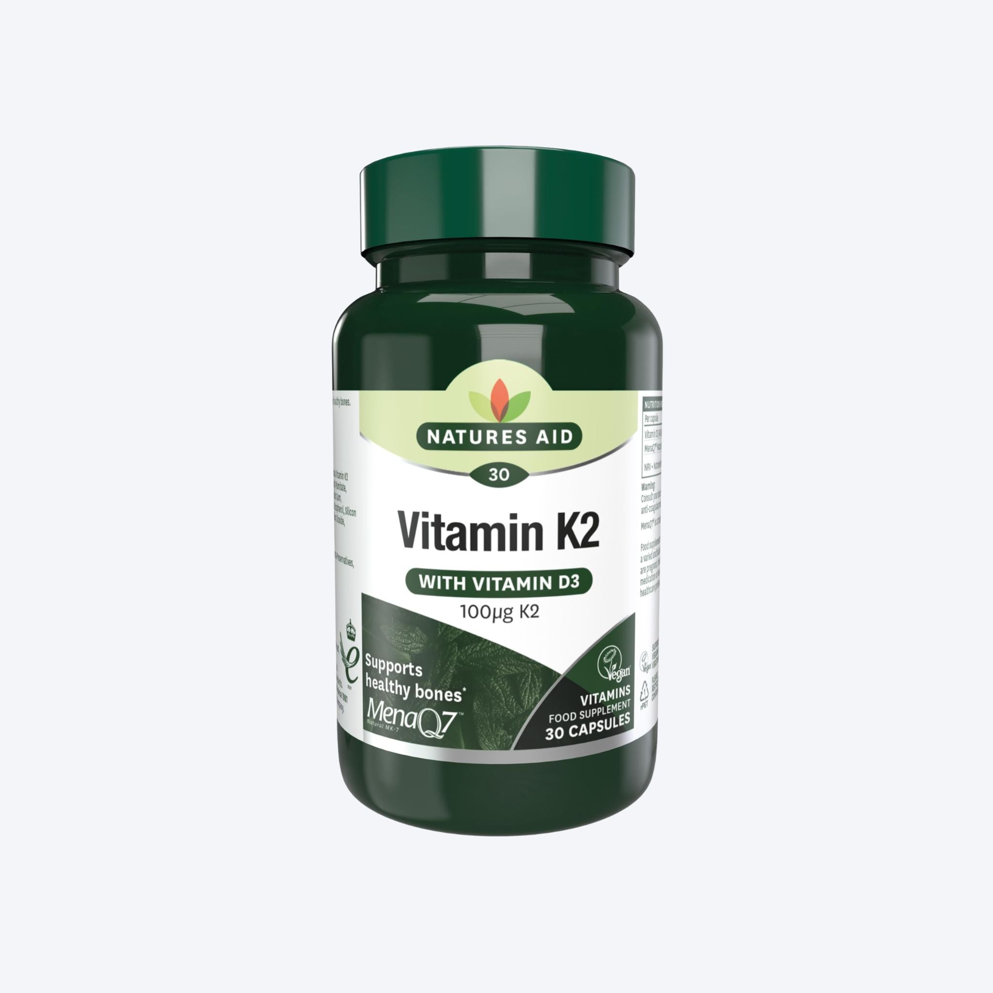 Natures Aid K2 100mg 30 Tabs
