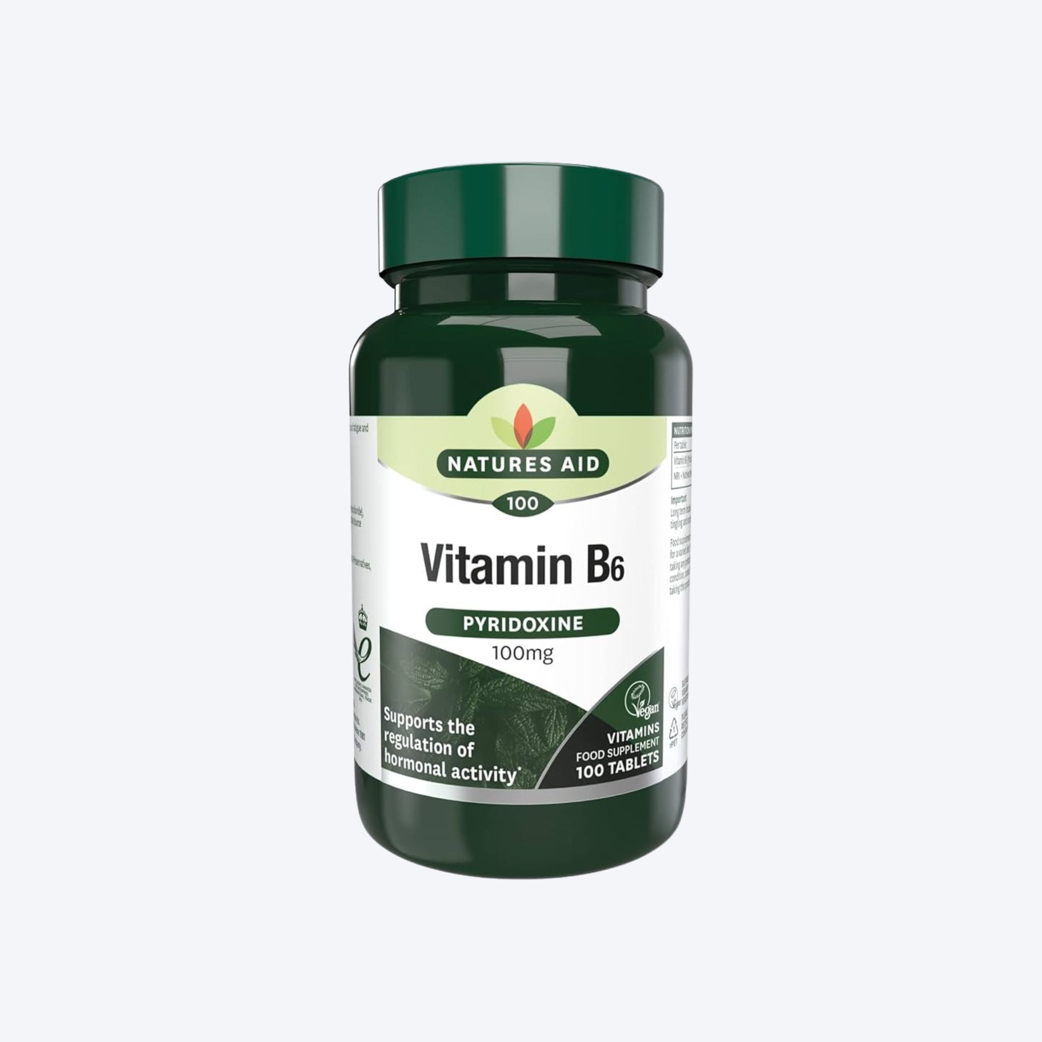 Natures Aid Vitamin B6 Pyridoxine 100mg