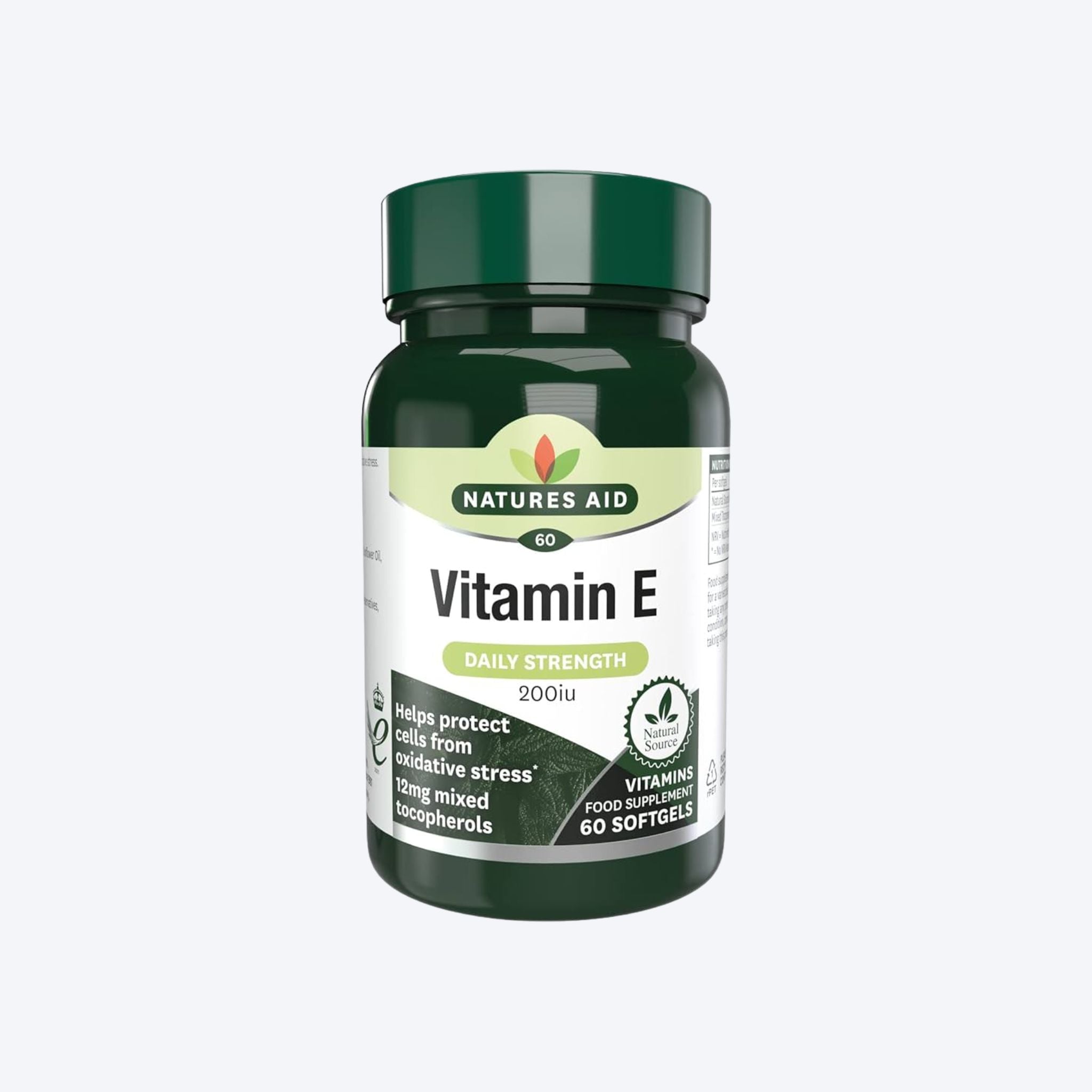 Natures Aid Vitamin E 200iu x60 Softgels