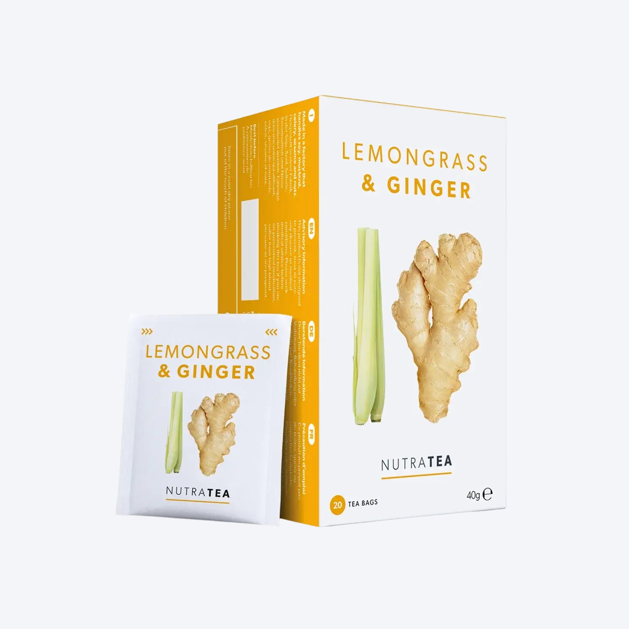 NutraTea Lemongrass and Ginger Tea x20 Bags