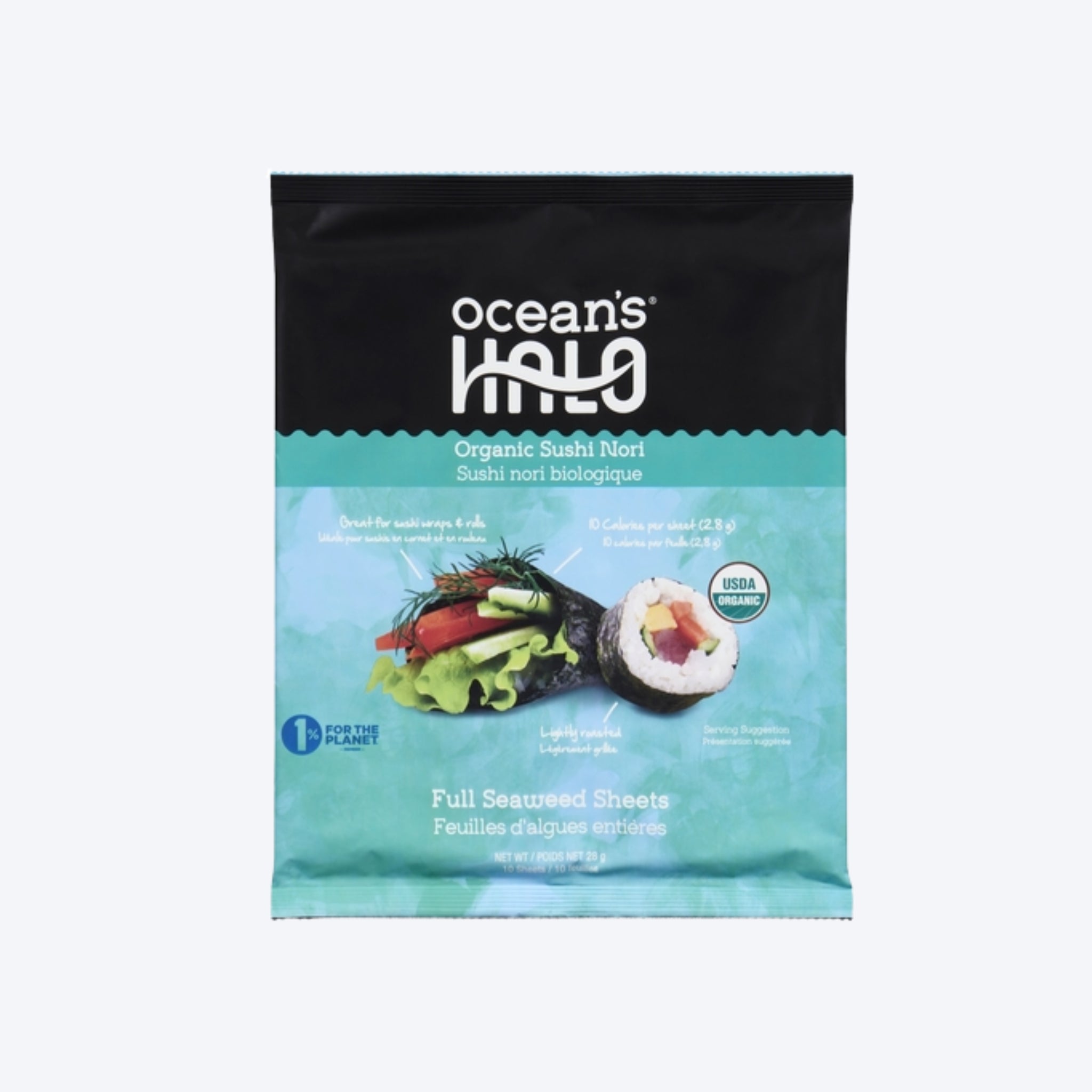 Ocean's Halo Organic Full Seaweed Sheets