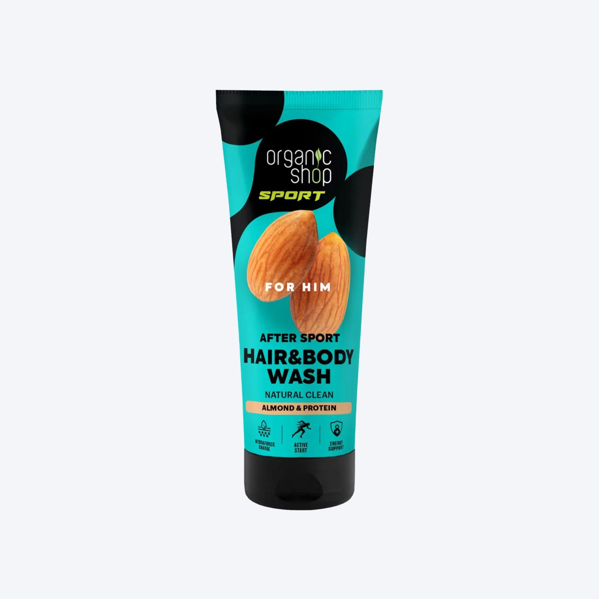 Organic Shop After Sport Hair & Body Wash Almond & Protein 200ml