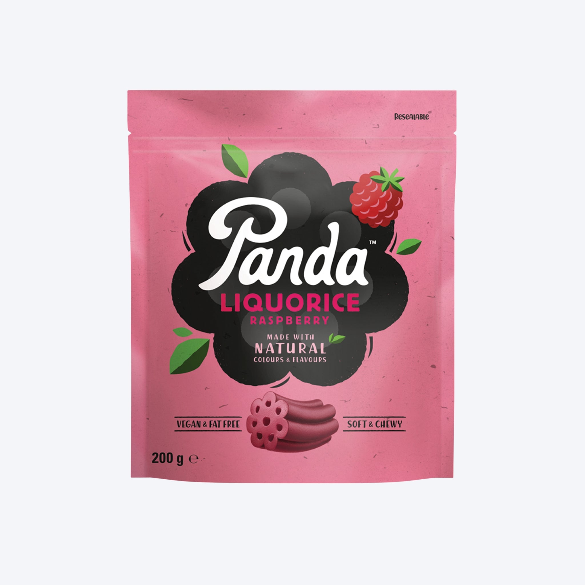 Panda Liquourice Raspberry Cuts 200g