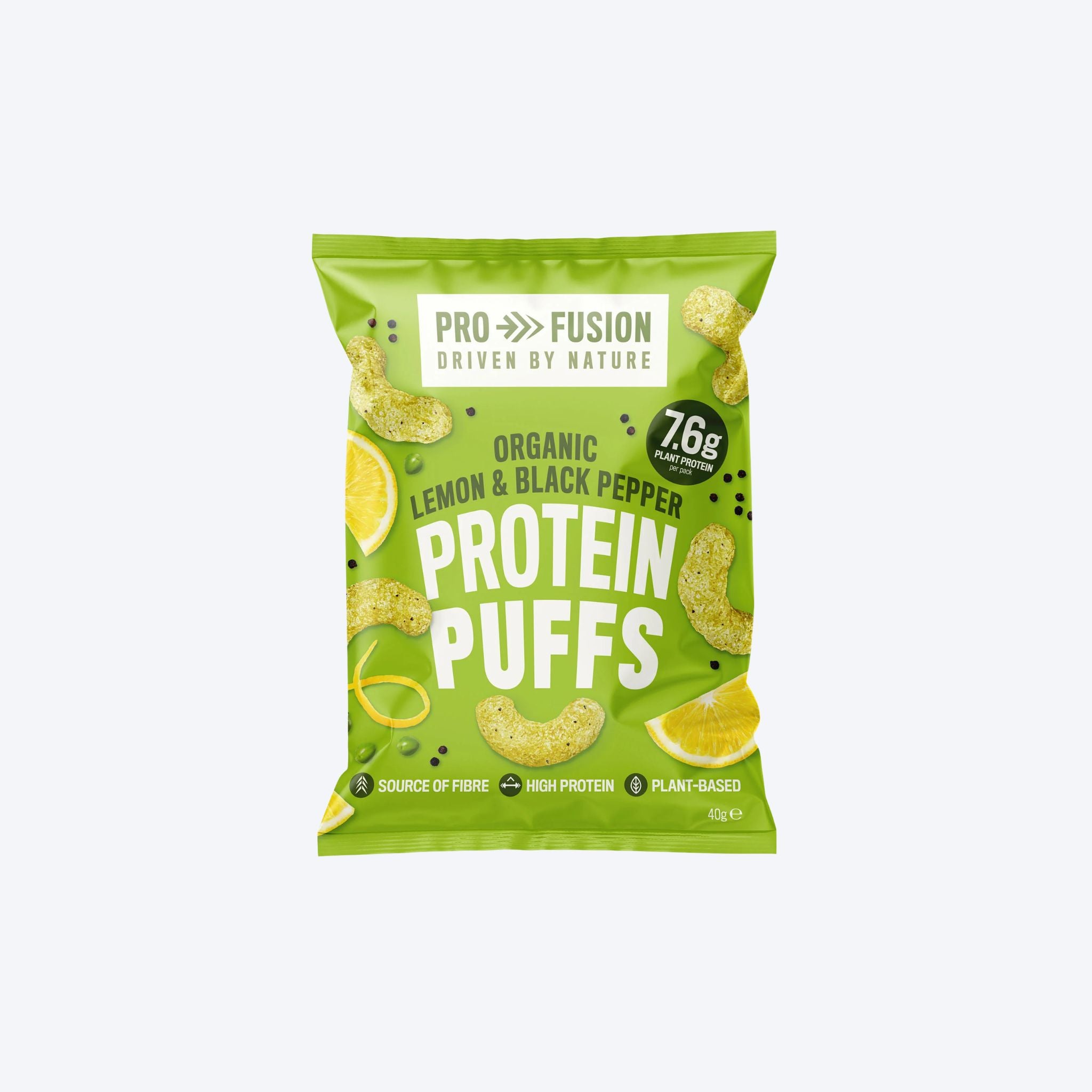 Pro Fusion Organic Lemon and Black Pepper Puffs 40g