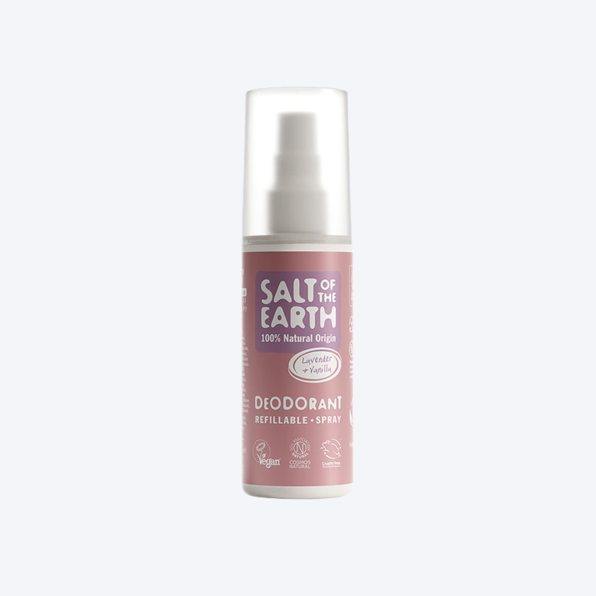 Salt Of The Earth Lavender + Vanilla Refillable Spray Deodorant 100ml