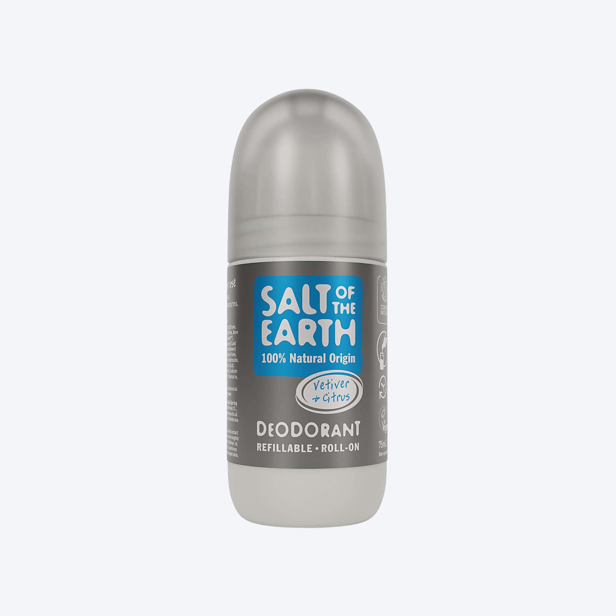 Salt Of The Earth Roll On Deodorant Vetiver + Citrus 75ml