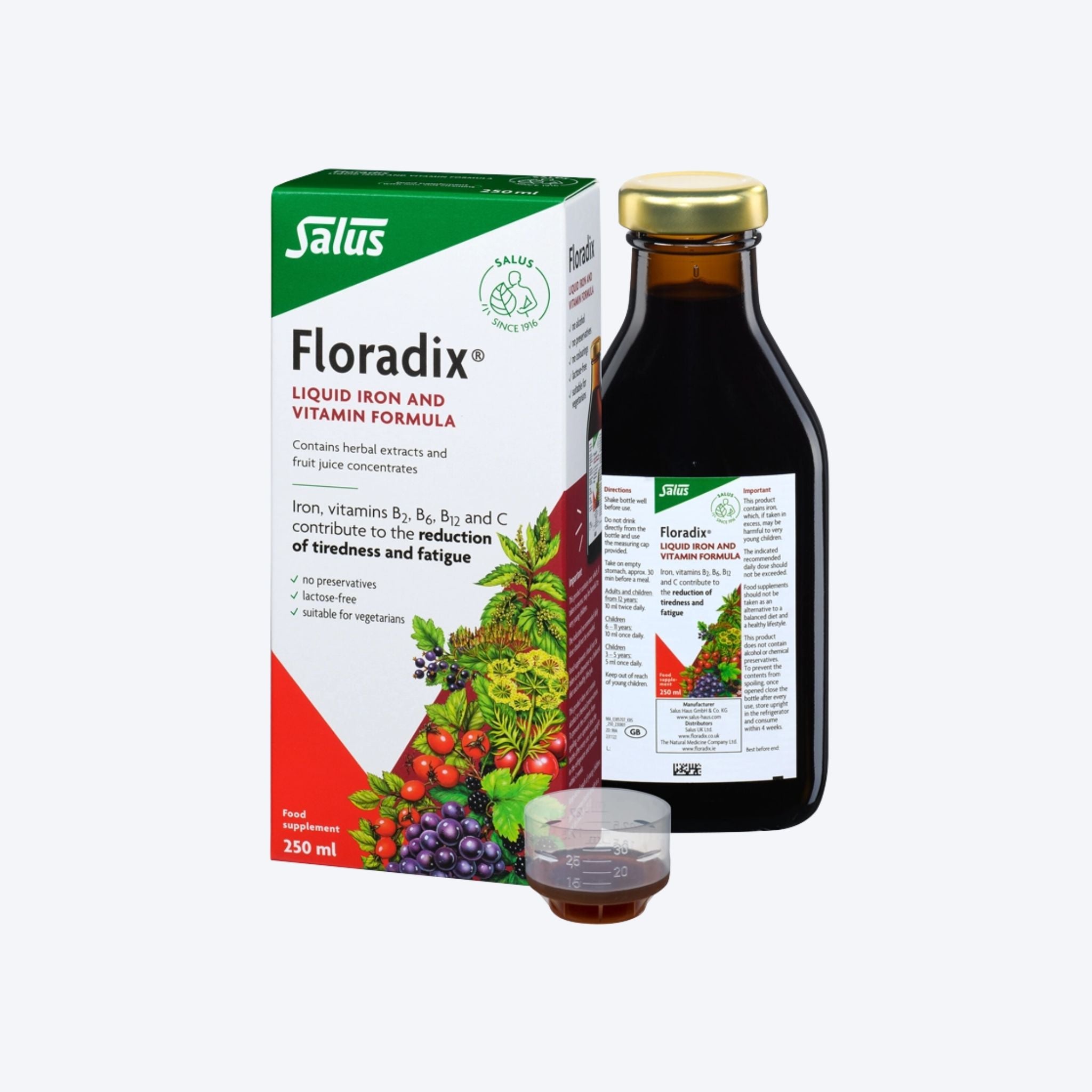 Salus Floradix Liquid Iron and Vitamin Formula 500ml