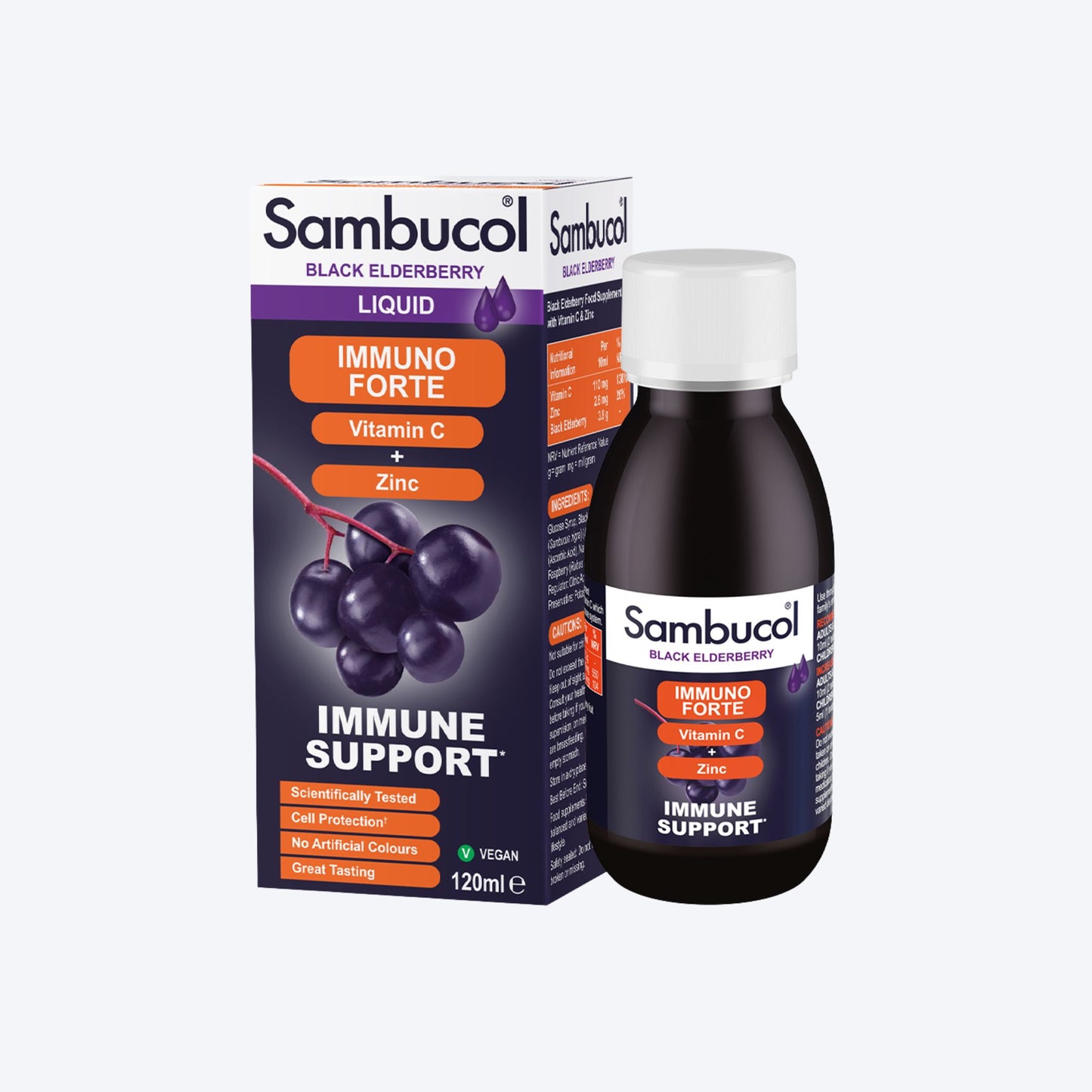 Sambucol Liquid Immuno Forte + Vitamin C + Zinc