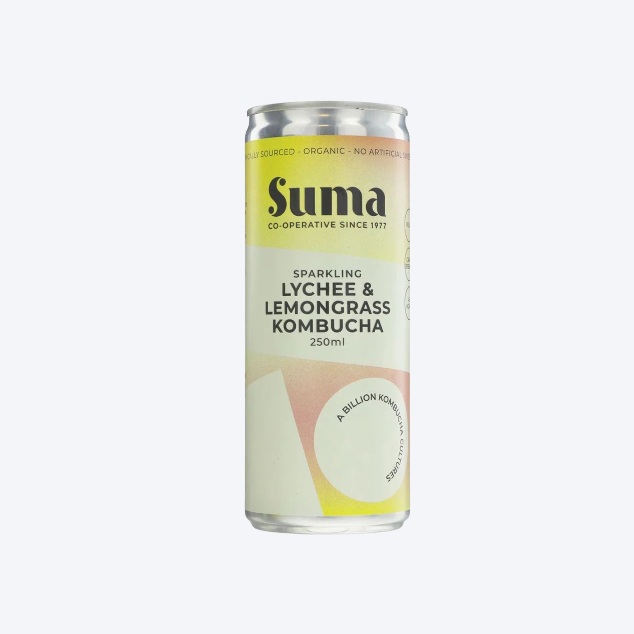 Suma Sparkling Lychee & Lemongrass Kombucha 250ml
