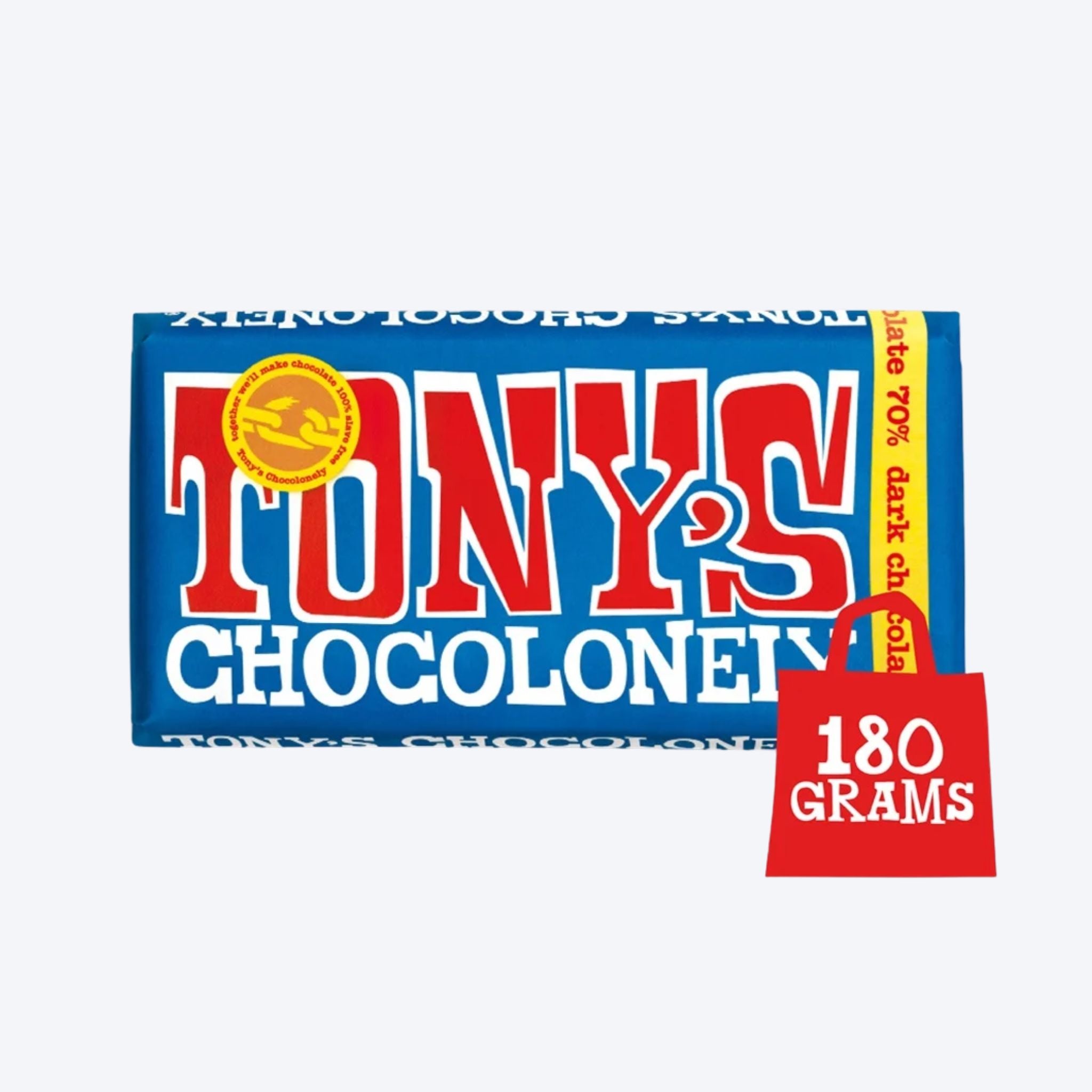 Tony's Chocolonely 70% Dark Choc 180g Bar