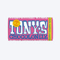 Tony's Chocolonely Milk Choc, Raspberry & Popping Candy 180g Bar