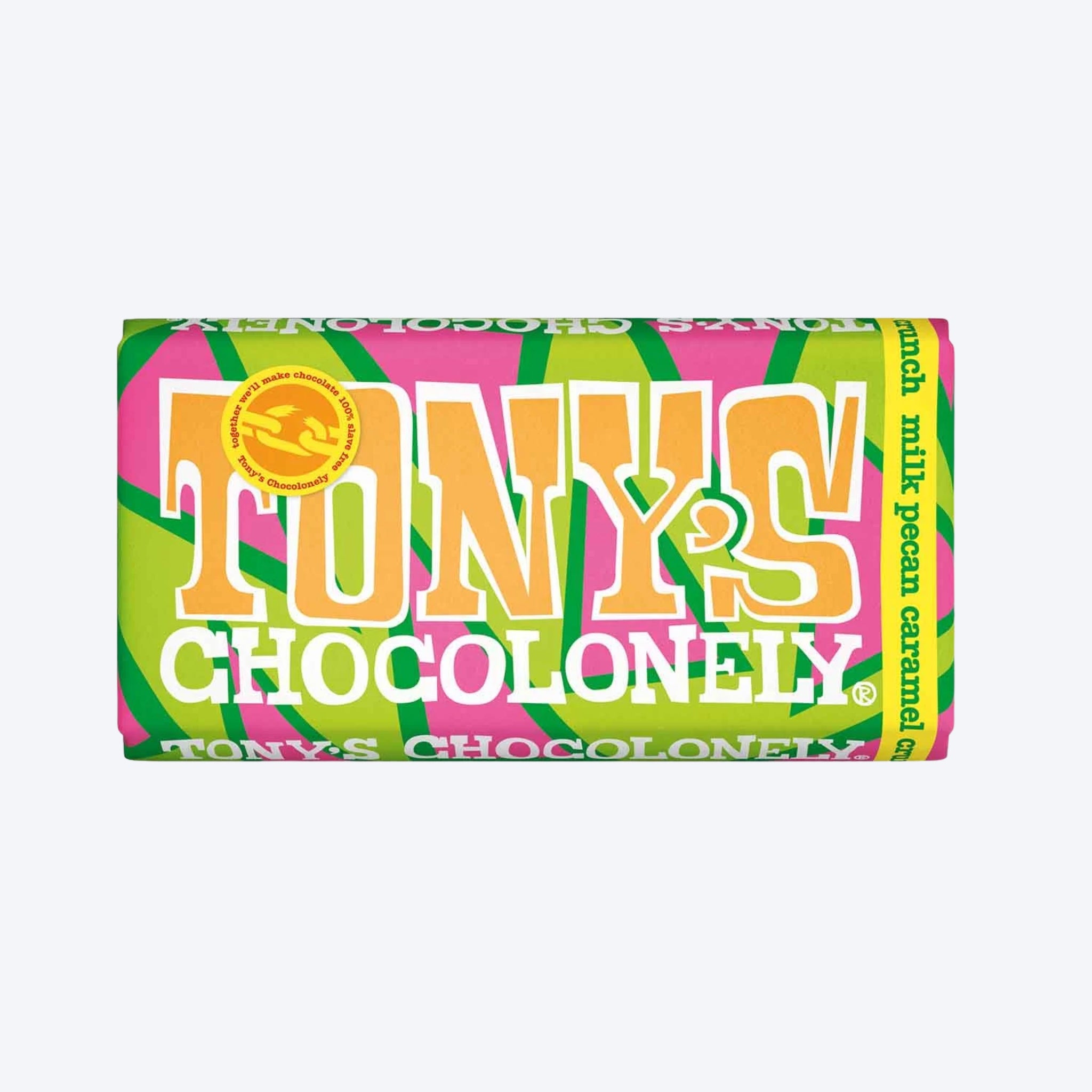 Tony's Chocolonely Pecan Caramel Crunch 180g
