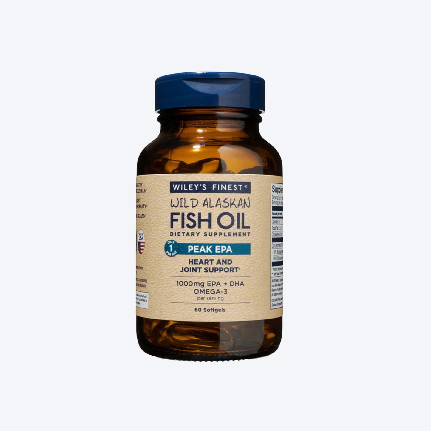 Wiley's Finest Wild Alaskan Fish Oil Peak EPA 1000mg 60 Caps
