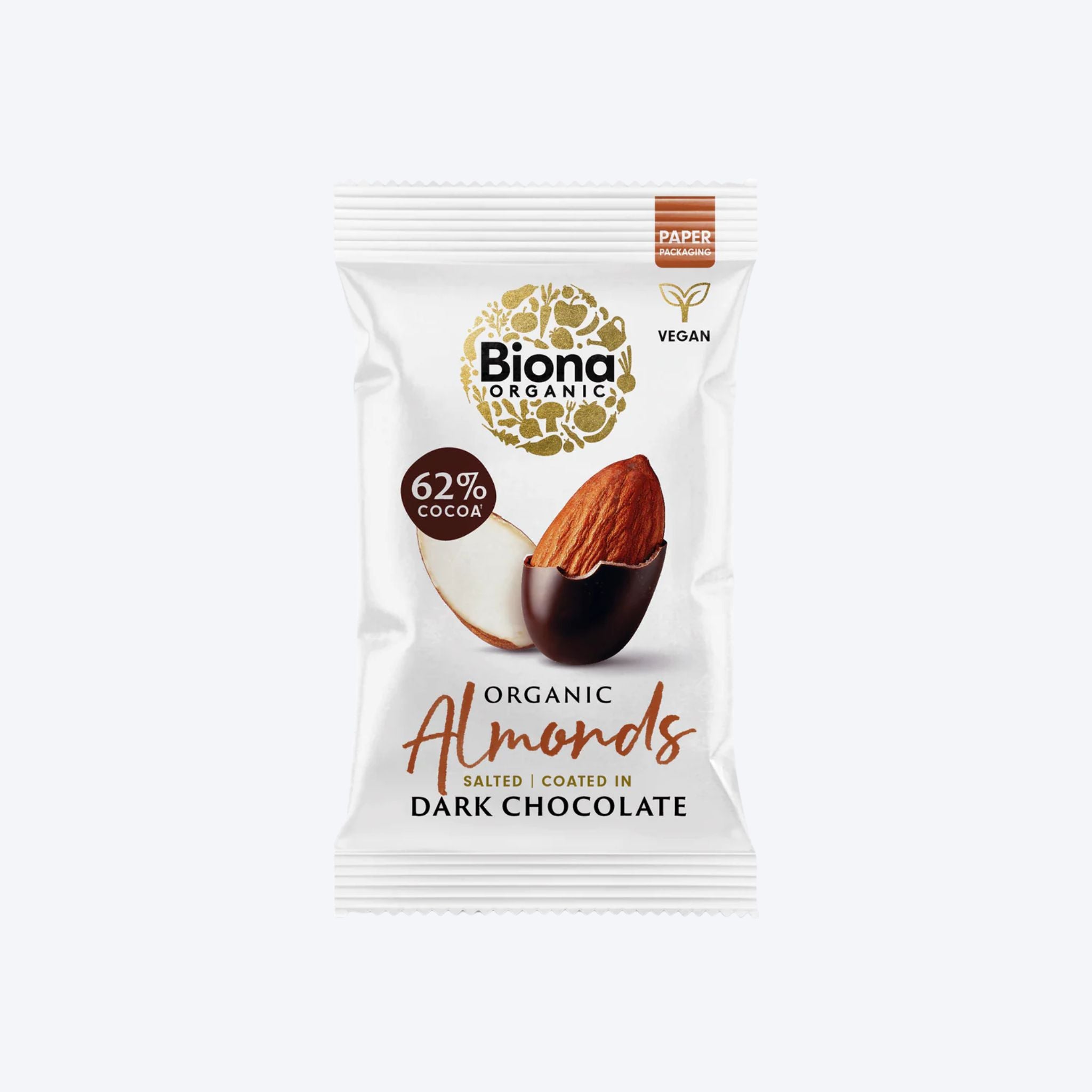 Biona Organic Dark Chocolate Coated Almonds - 30g