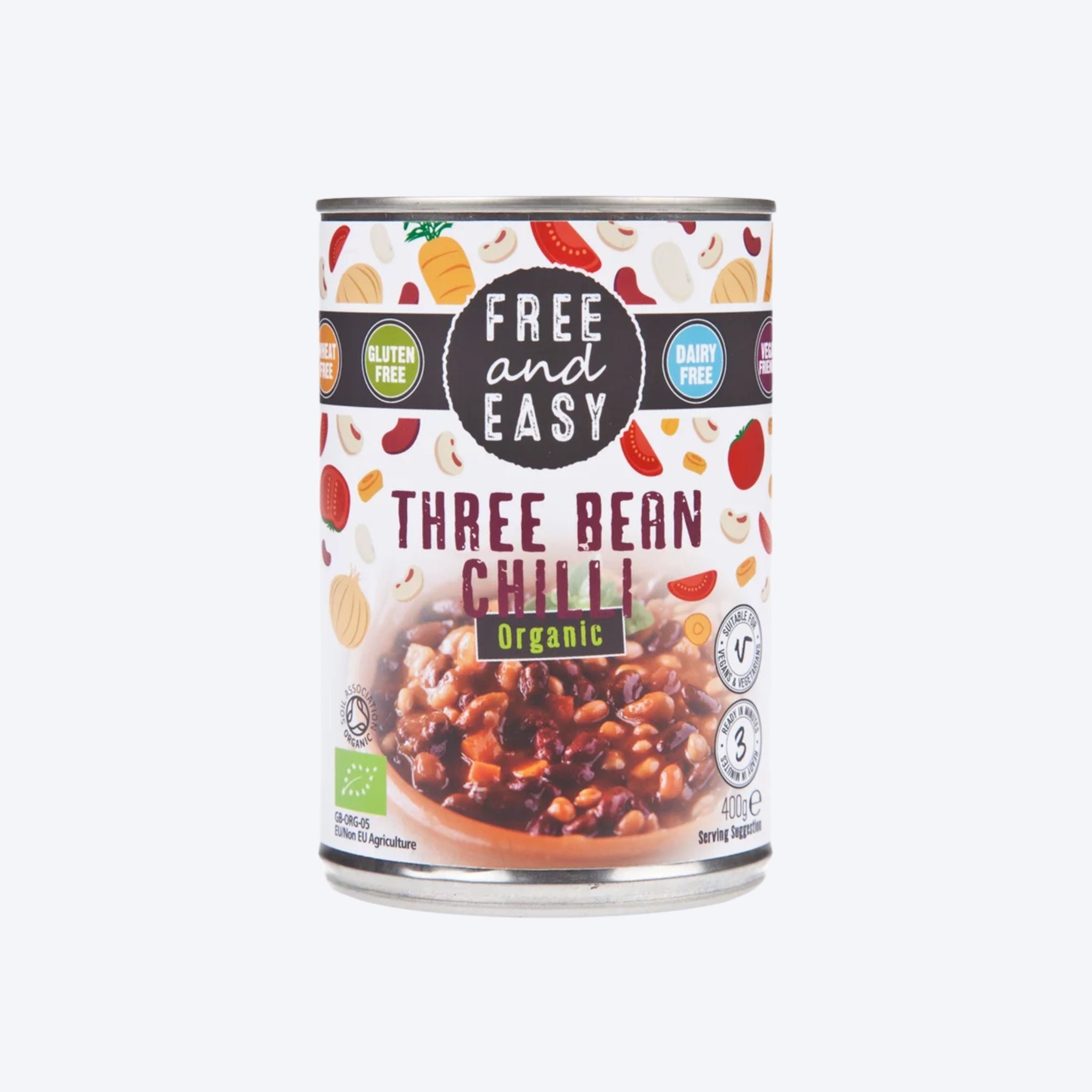 Free and Easy Three Bean Chili - 400g