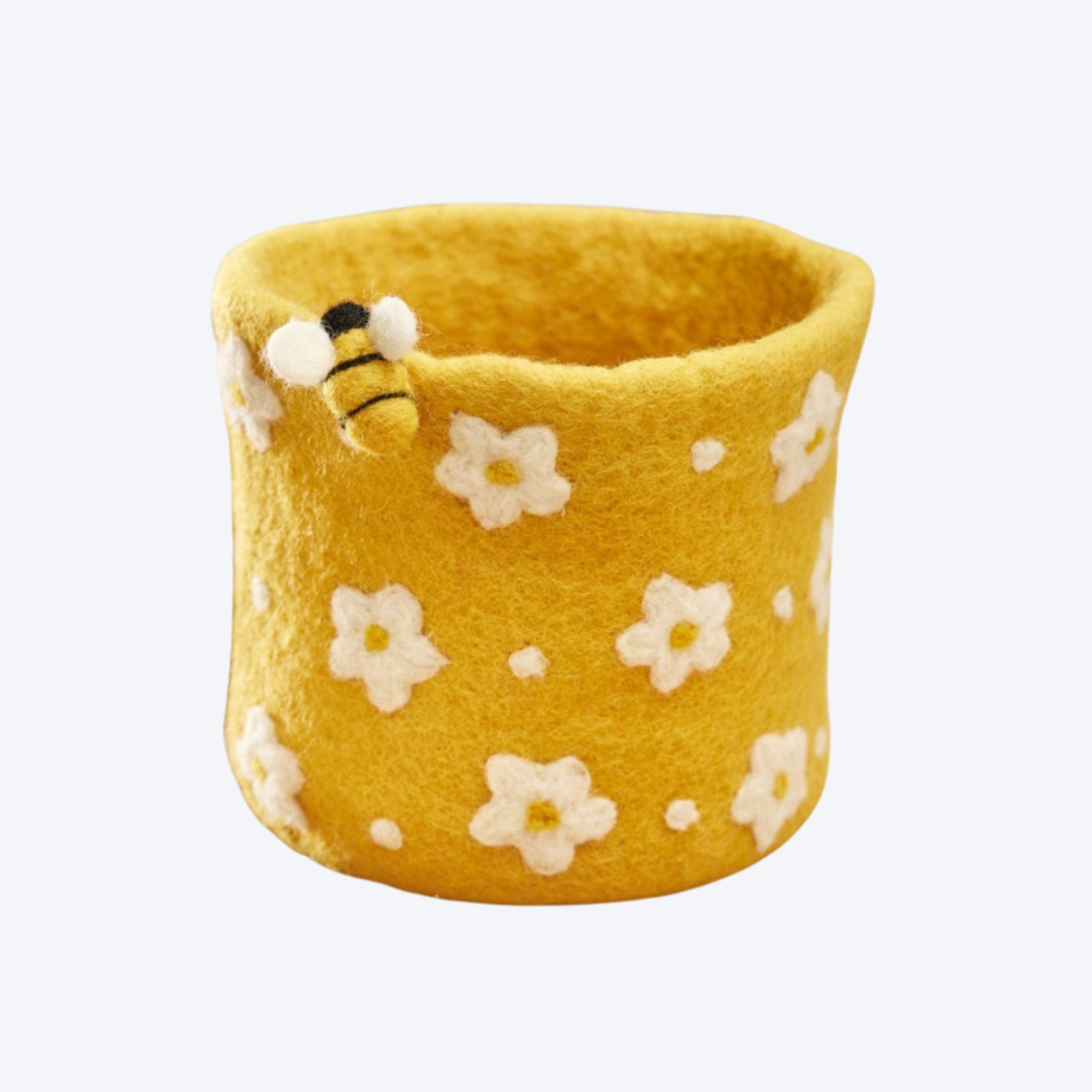 Fair Trade Felt Bee & Daisy Planter