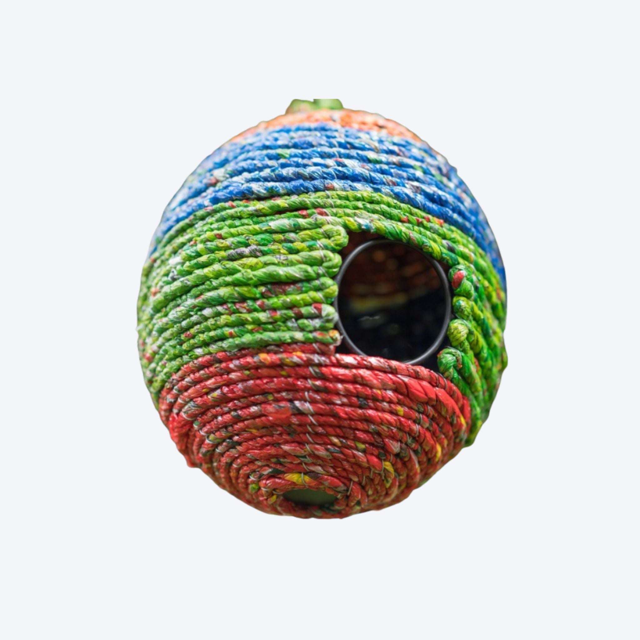 Fair Trade Round Birdhouse Made From Sweet Wrappers