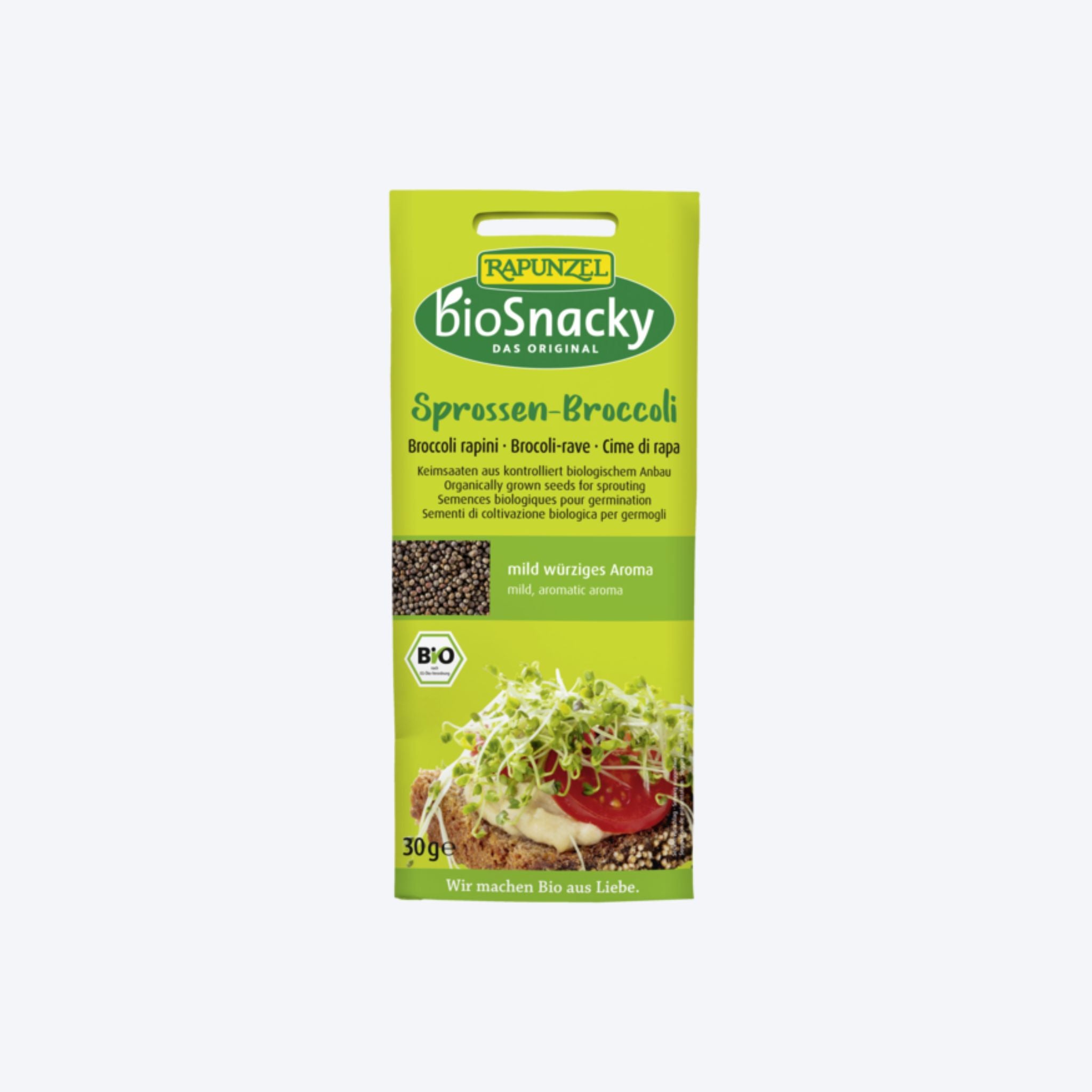 Rapunzel BioSnacky Organic Broccoli Rapini Sprouting Seeds