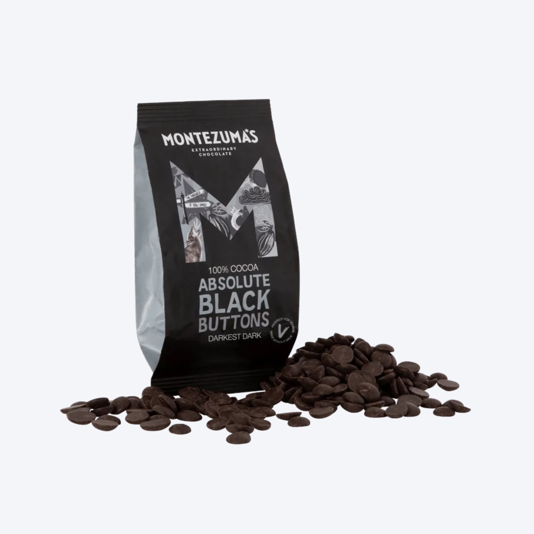 Montezuma's Absolute Black Chocolate Buttons (100% Cocoa)