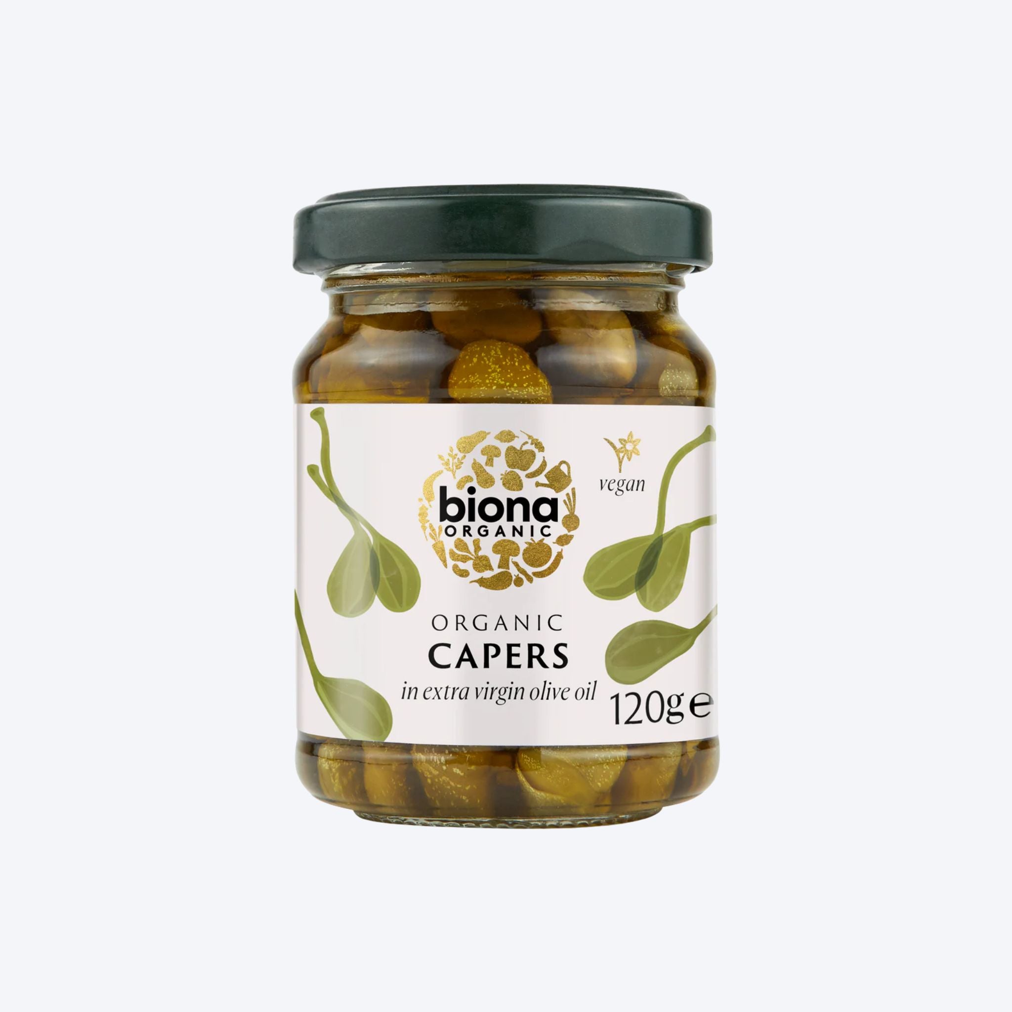 Biona Capers in White Wine Vinegar - 140g