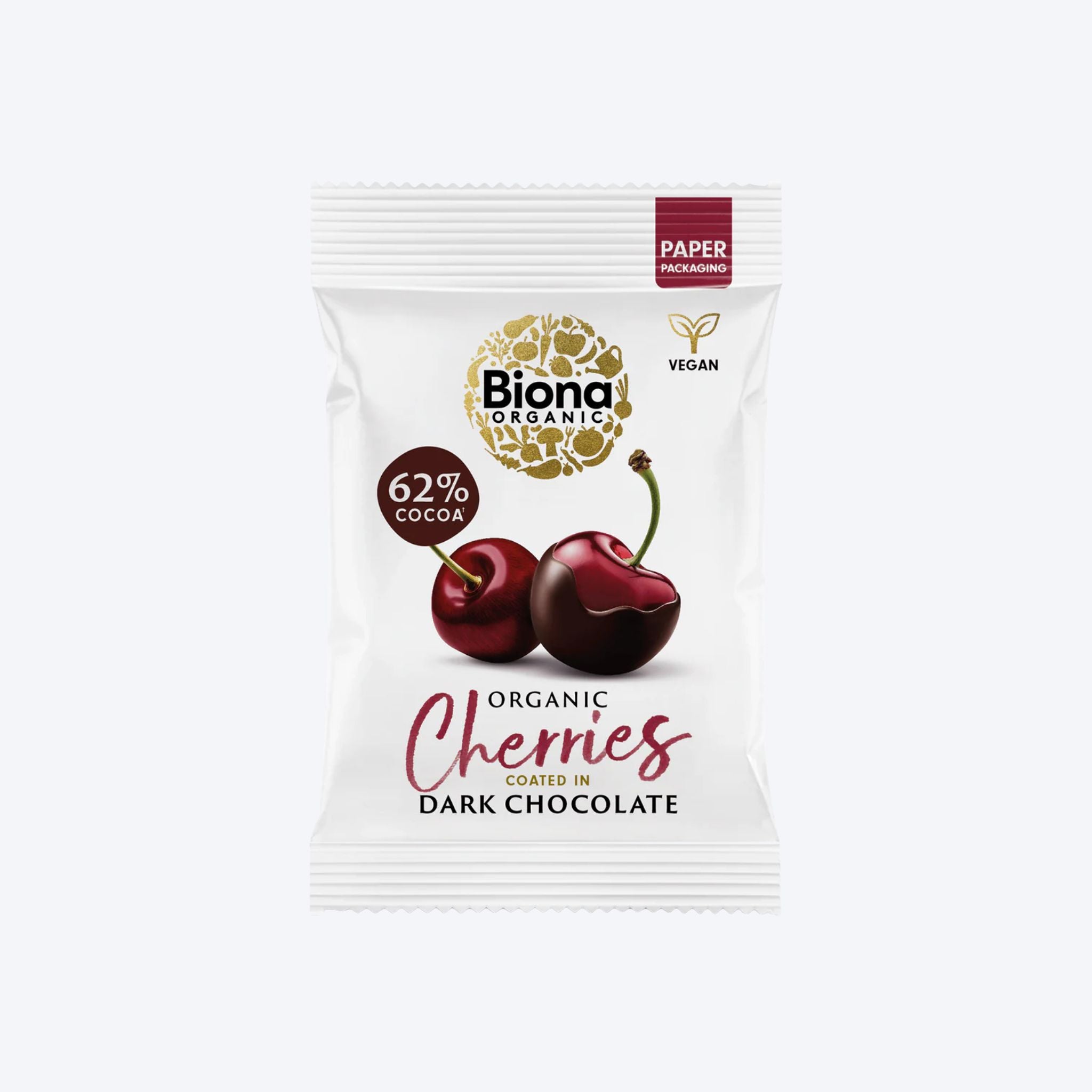 Biona Organic Dark Chocolate Coated Cherries - 45g