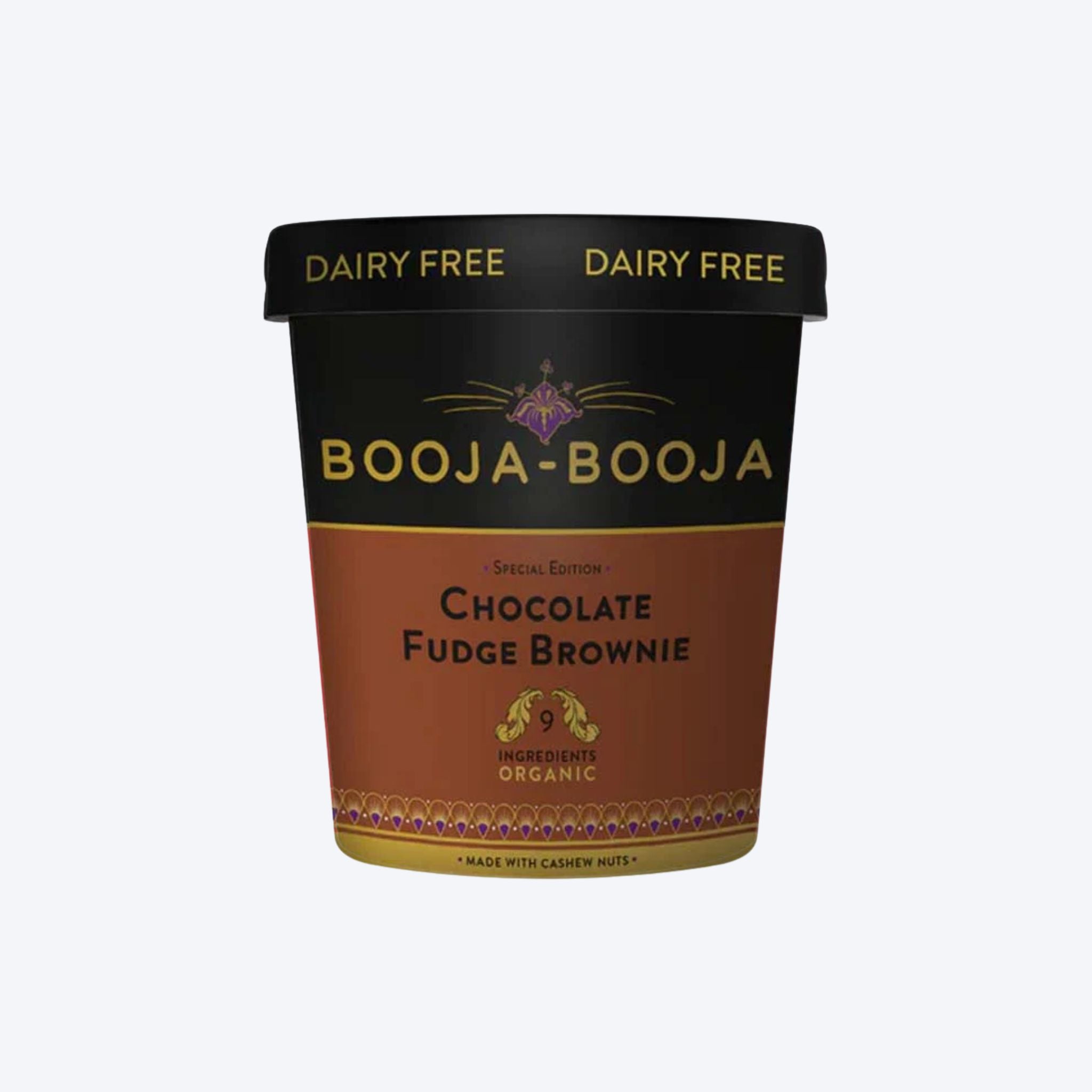 Booja Booja Dairy Free Chocolate Fudge Brownie Ice Cream - 465ml