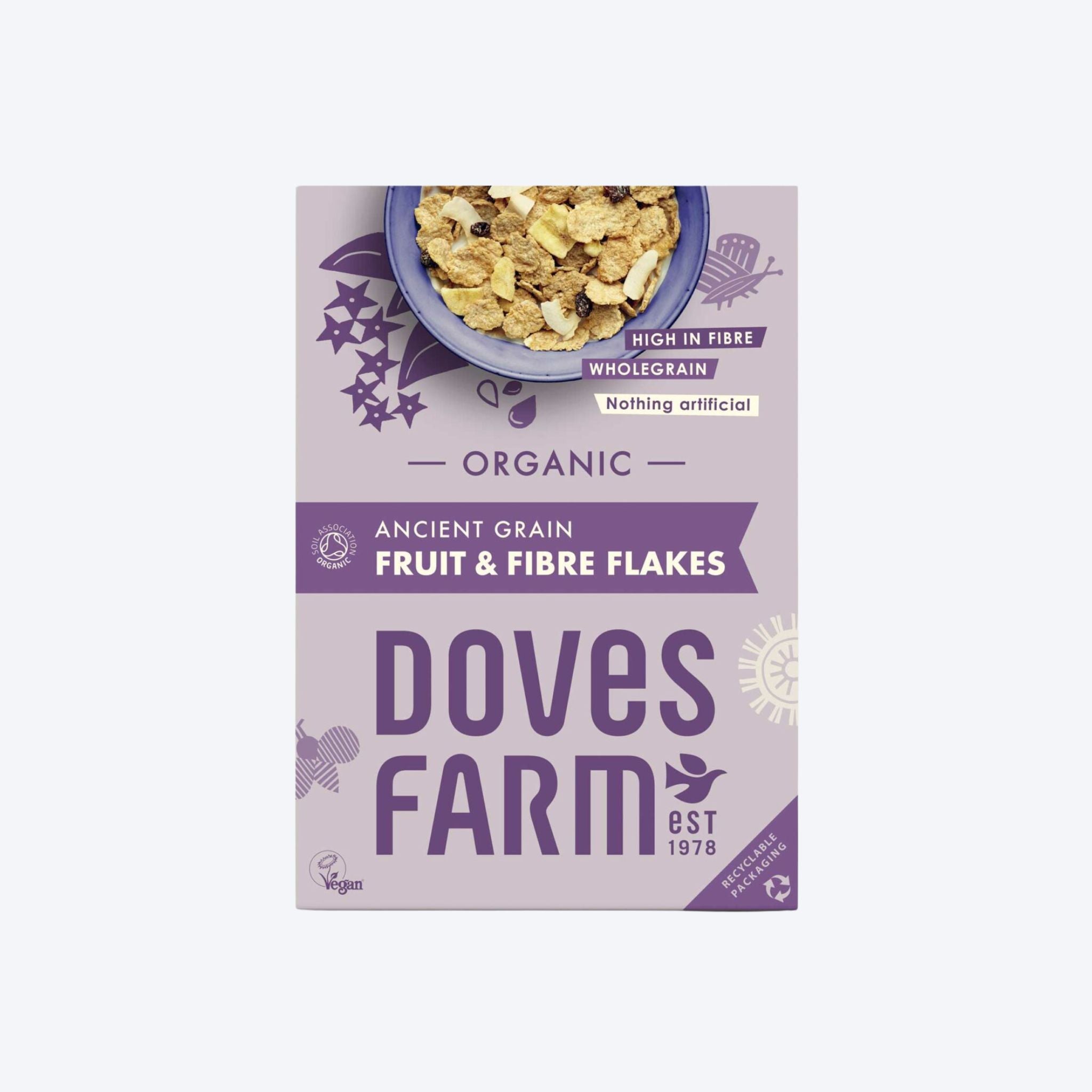 Doves Farm Organic Fruit & Fibre Flakes - 375g