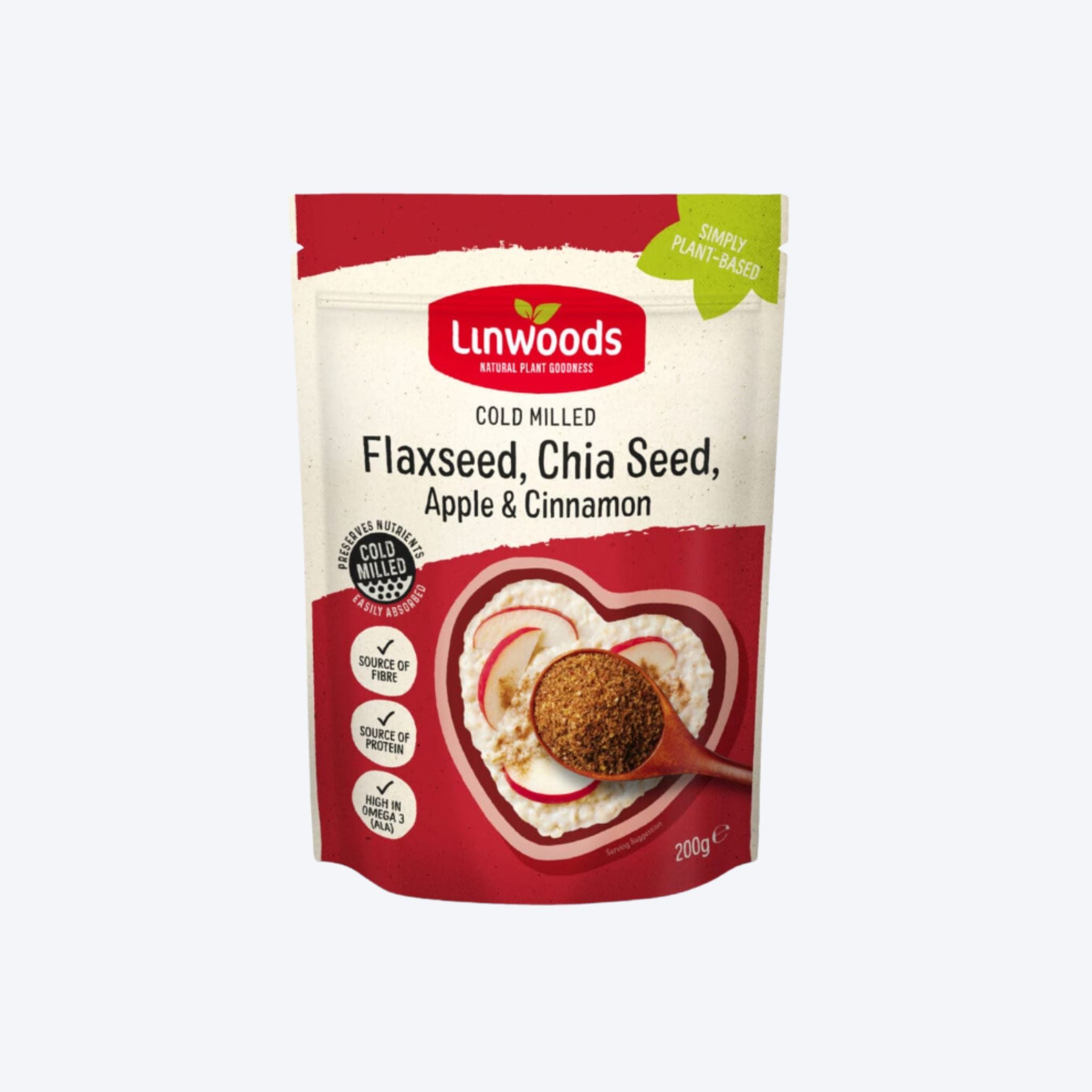 Linwoods Milled Flax, Chia Seed, Apple & Cinnamon - 200g