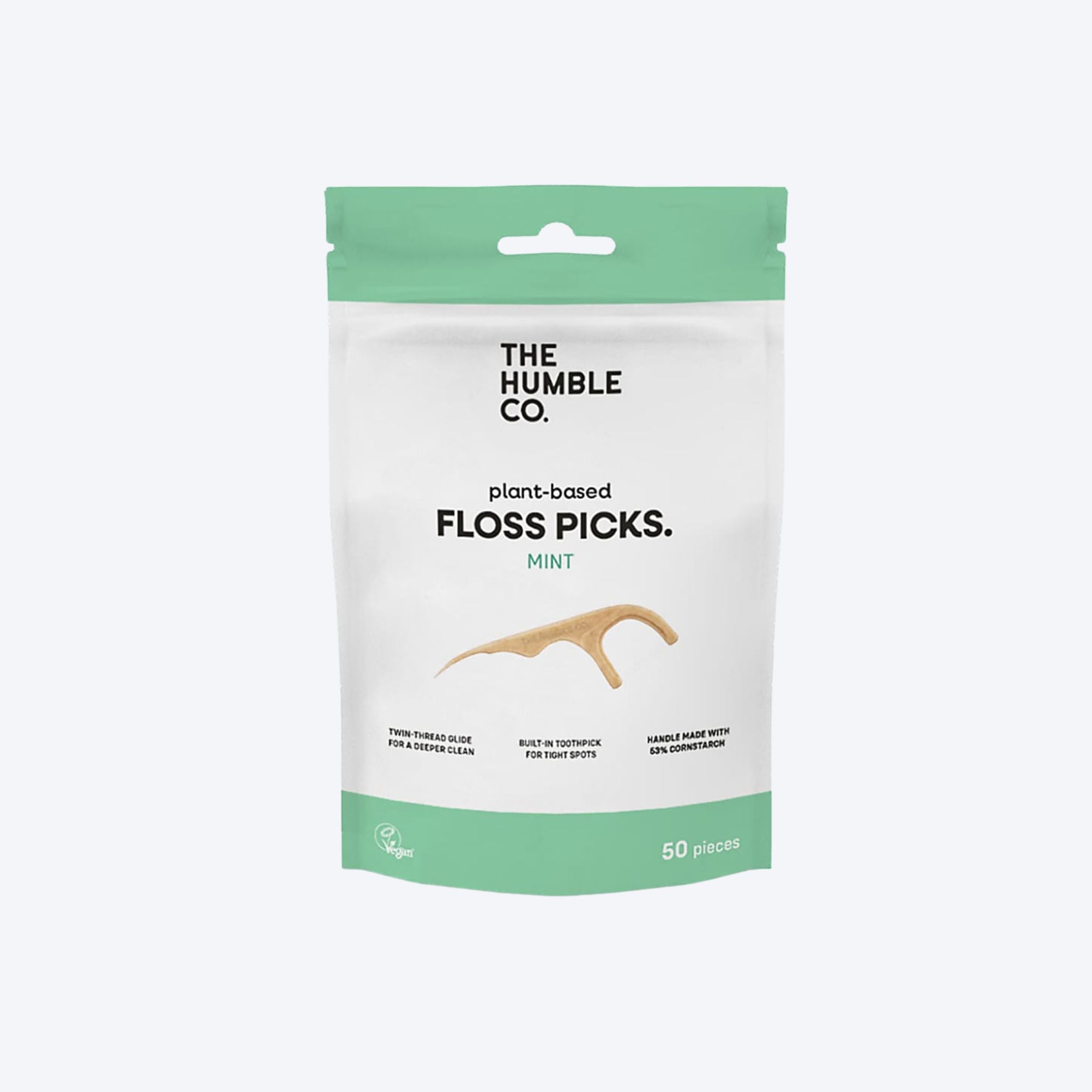 The Humble Co. Mint Floss Picks x50 Pieces