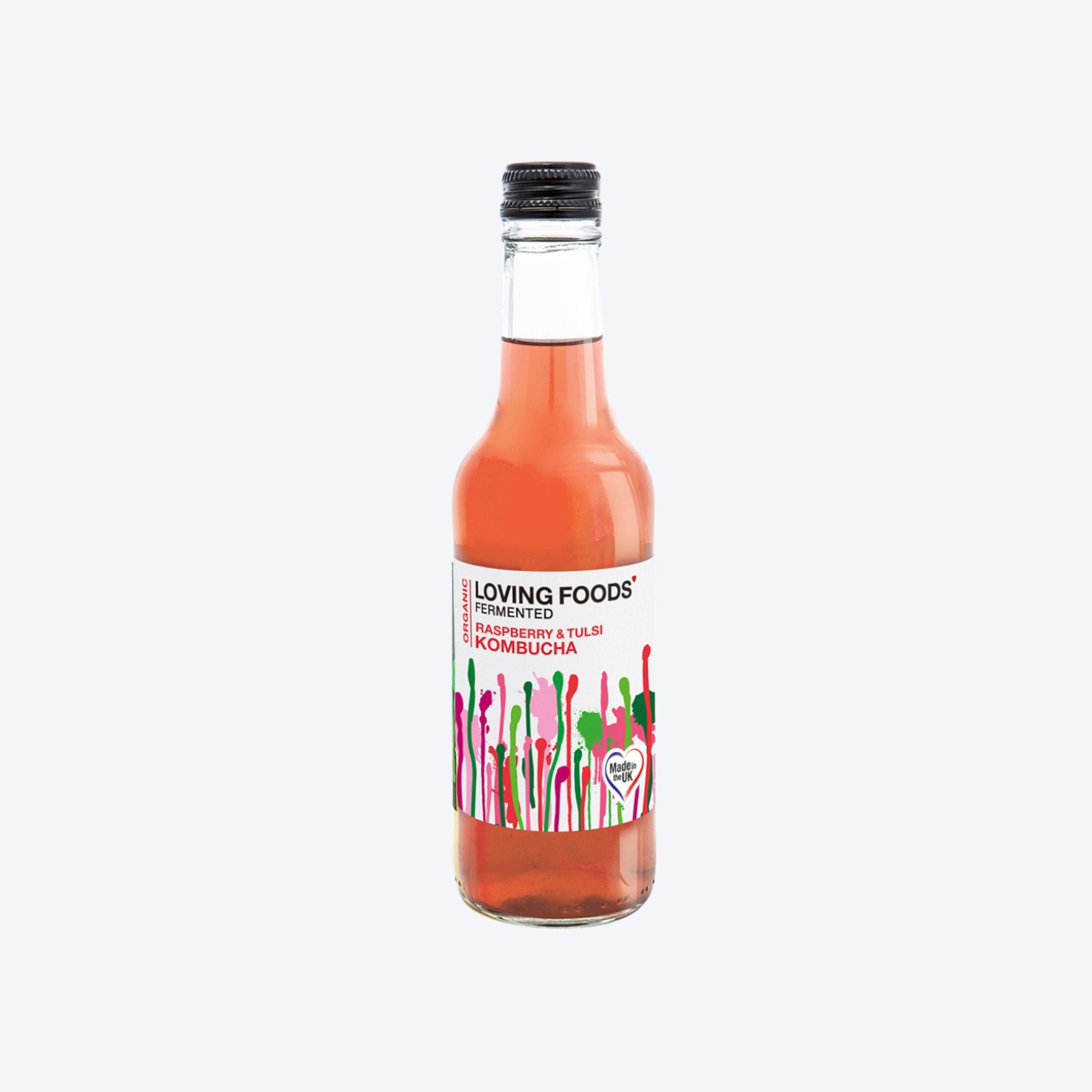Loving Foods Fermented Raspberry & Tulsi Kombucha