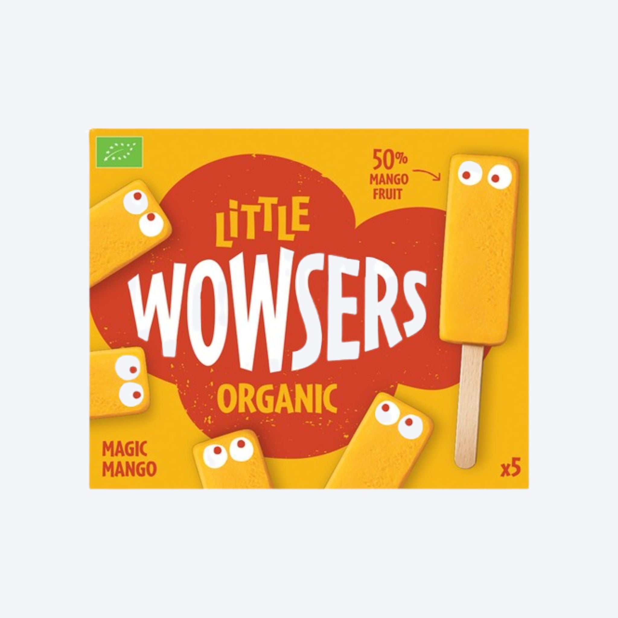Wowsers Organic Little Magic Mango Ice Cream Lollies x5