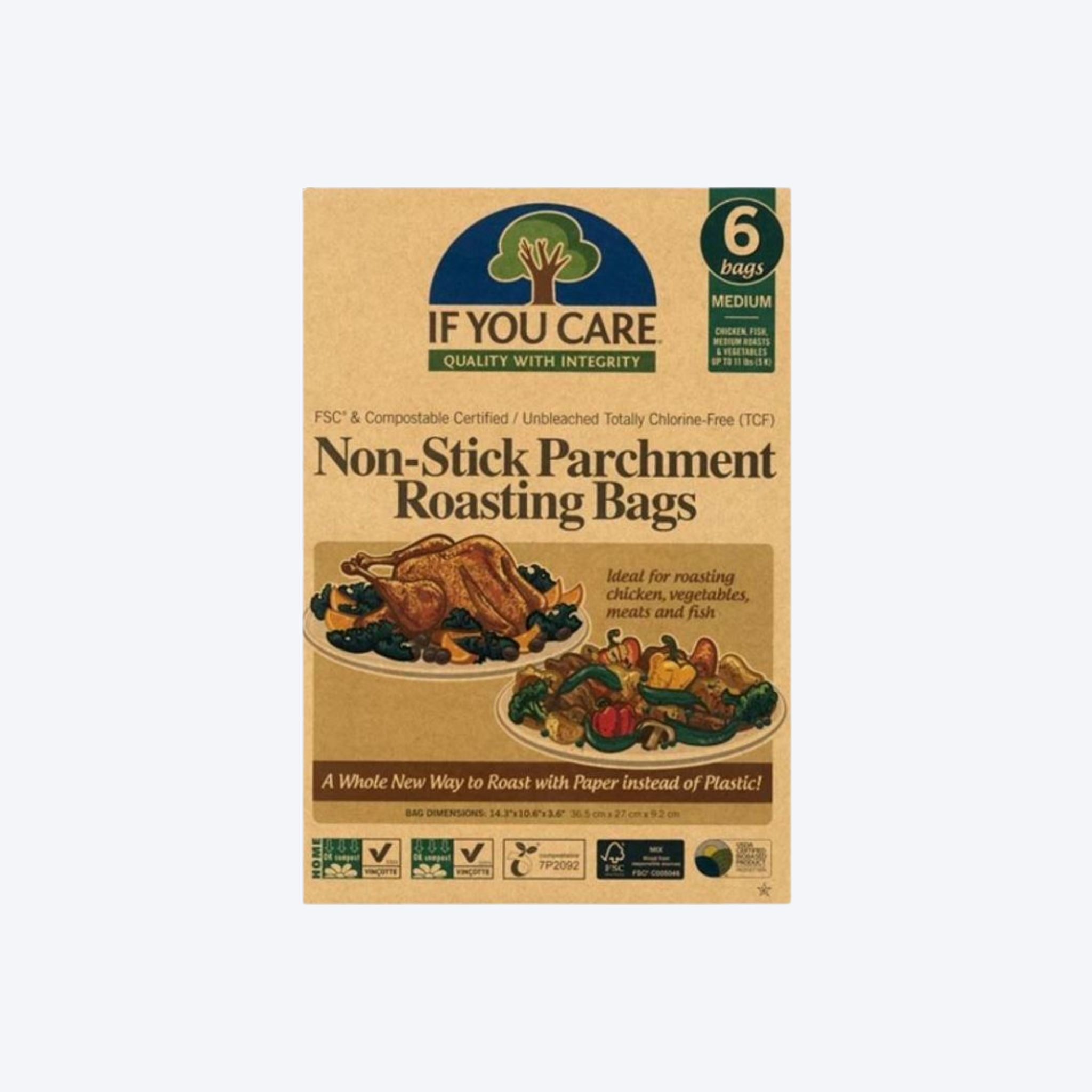 IfYouCare Non-Stick Parchment Roasting Bags x6