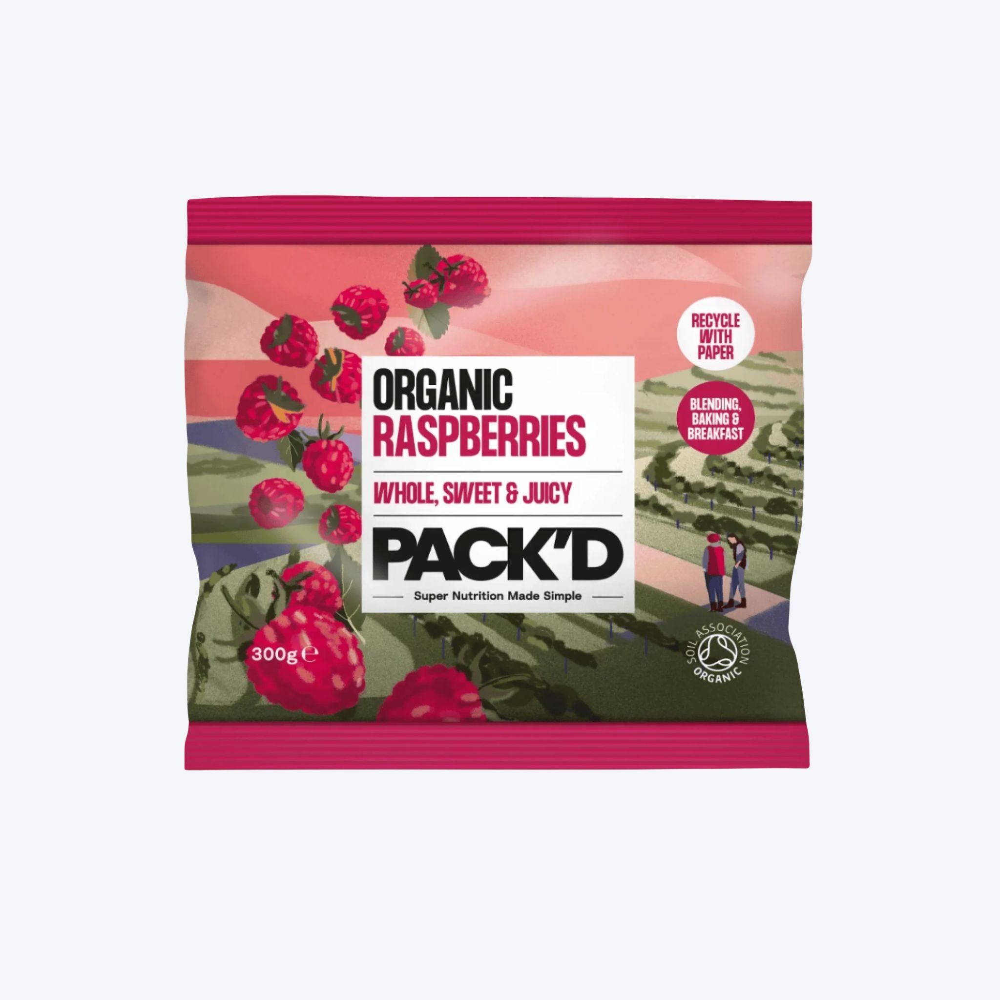 Pack'd Organic Raspberries  - 300g