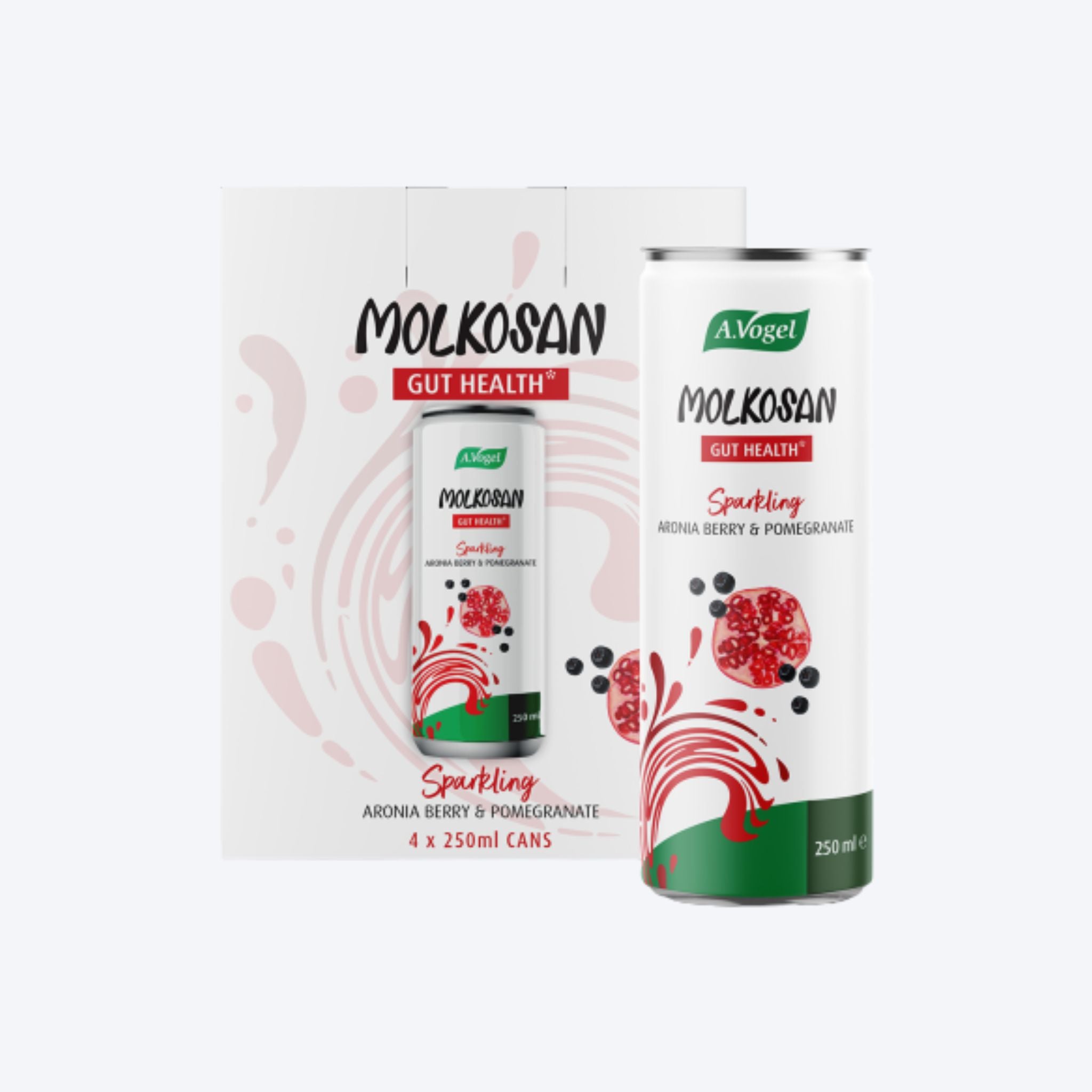 A.Vogel Molkosan Sparkling Berry & Pomegranate - 250ml x4 Cans