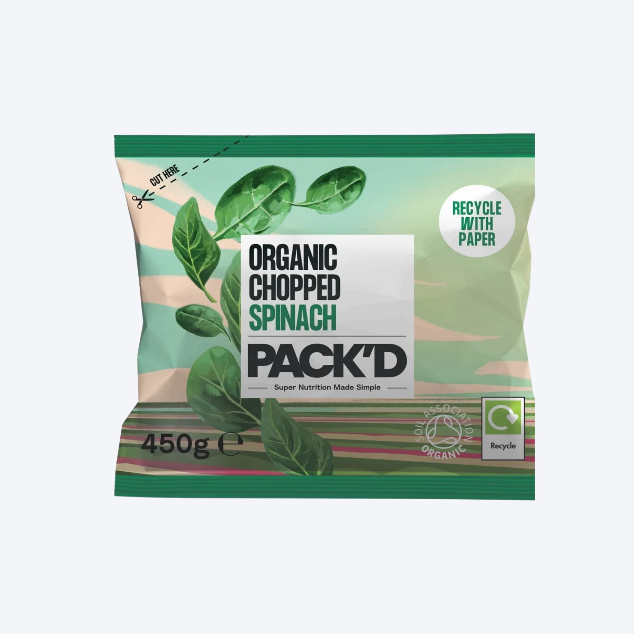 Pack'd Organic Spinach - 450g