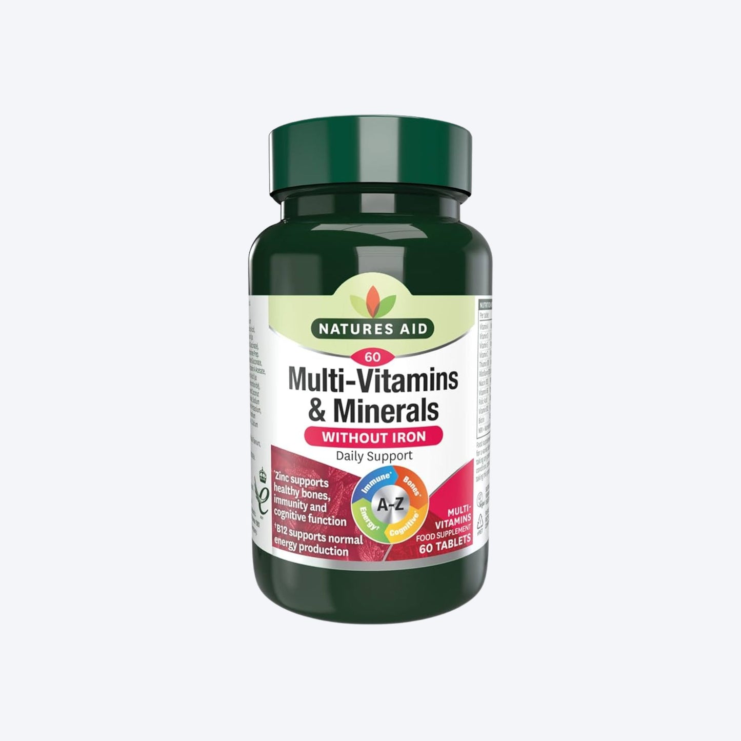Natures Aid Multi-Vitamins & Minerals without iron x60