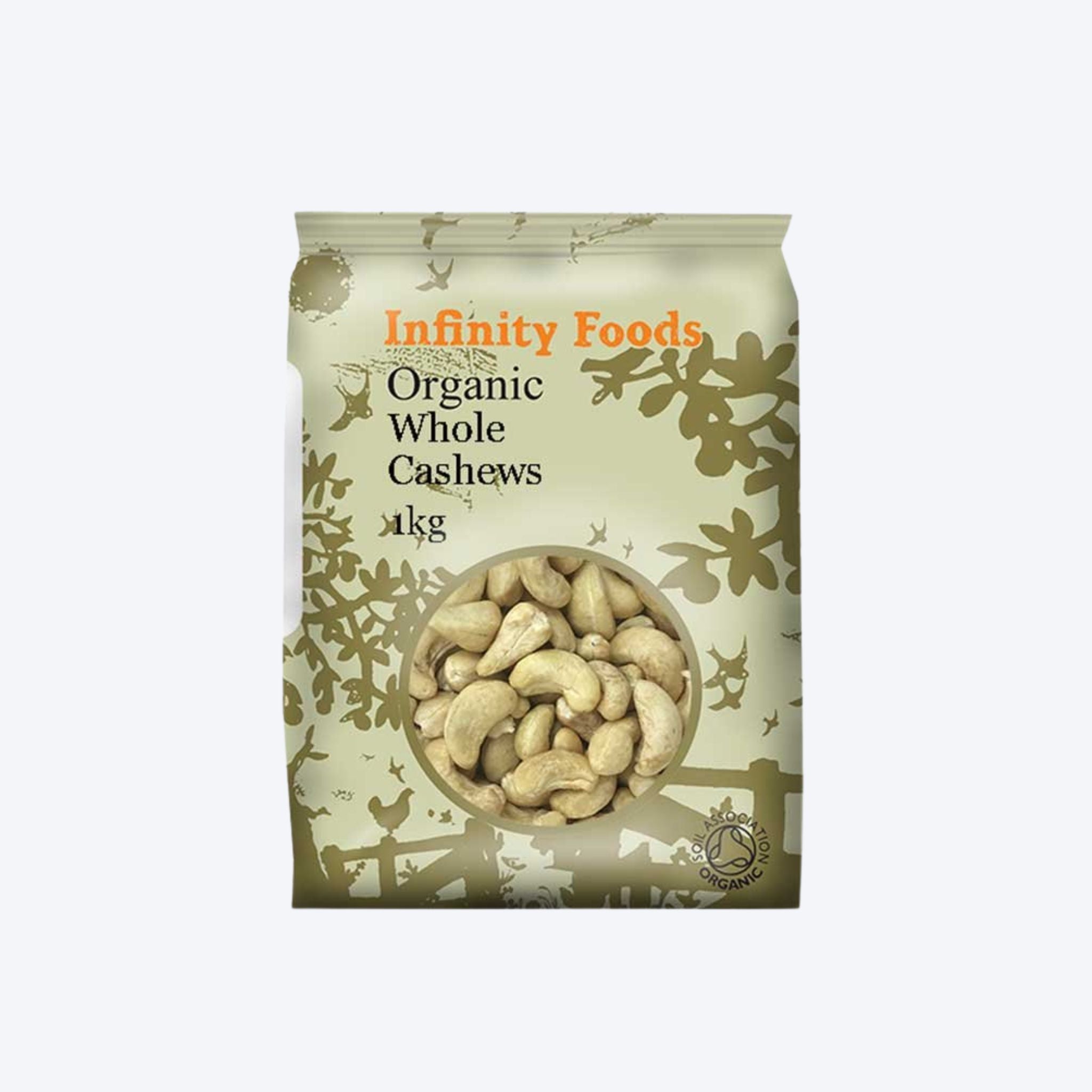Infinity Foods Organic Whole Cashews - 1kg
