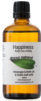 Amour Natural Happiness Body and Bath Rollerball Refill Oil 100ml
