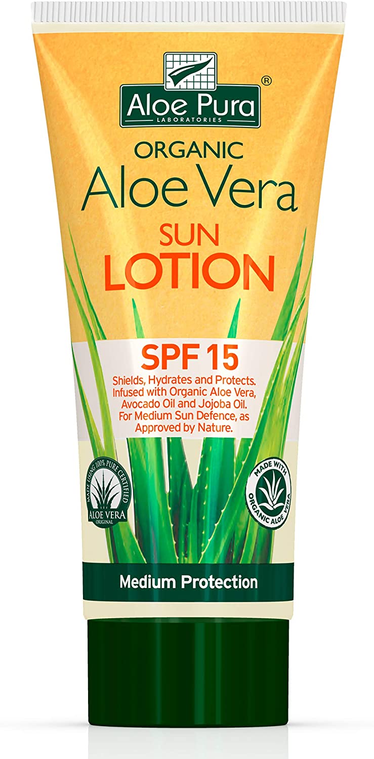 Aloe Pura Organic Aloe Vera Sun Lotion SPF 15