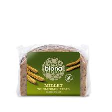 Biona Organic Millet Wholegrain bread- Gluten and Wheat Free 250g