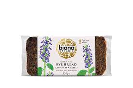 Biona Organic Rye Bread with Chia and Flax Seed 500g