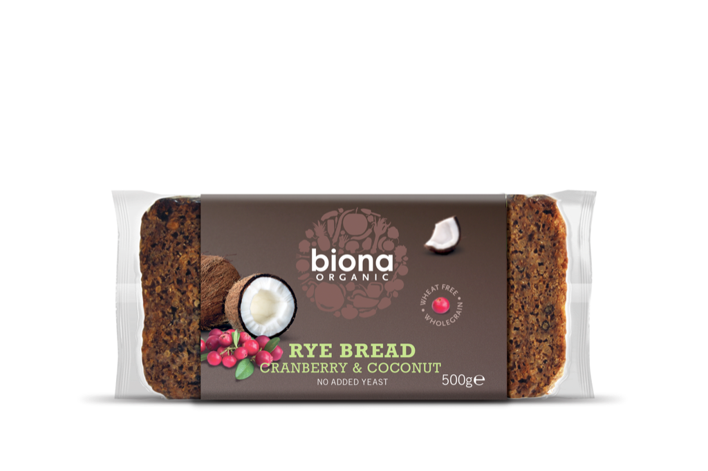 Biona Organic Rye bread with Rye Cranberry + Coconut