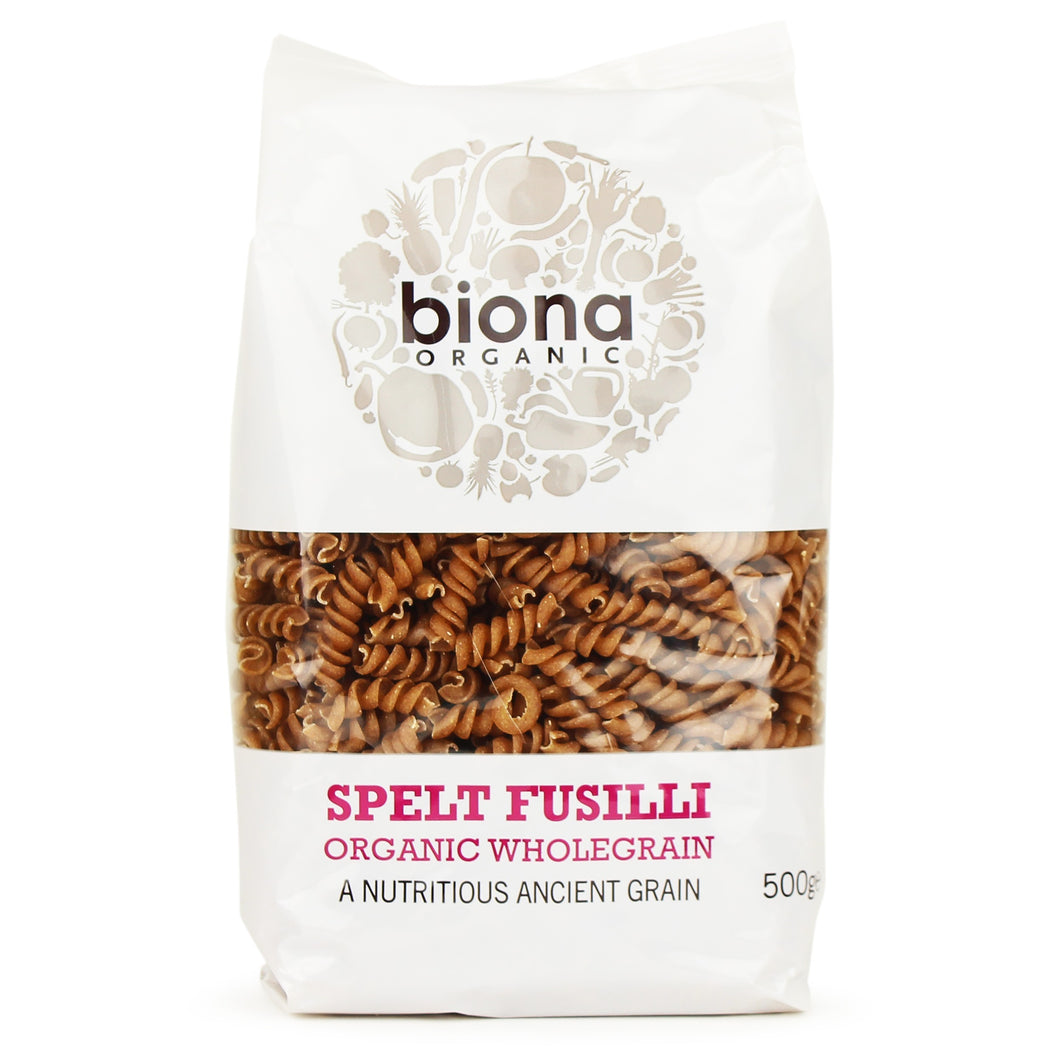 Biona Spelt Fusilli 500g Pasta (Organic Wholegrain)