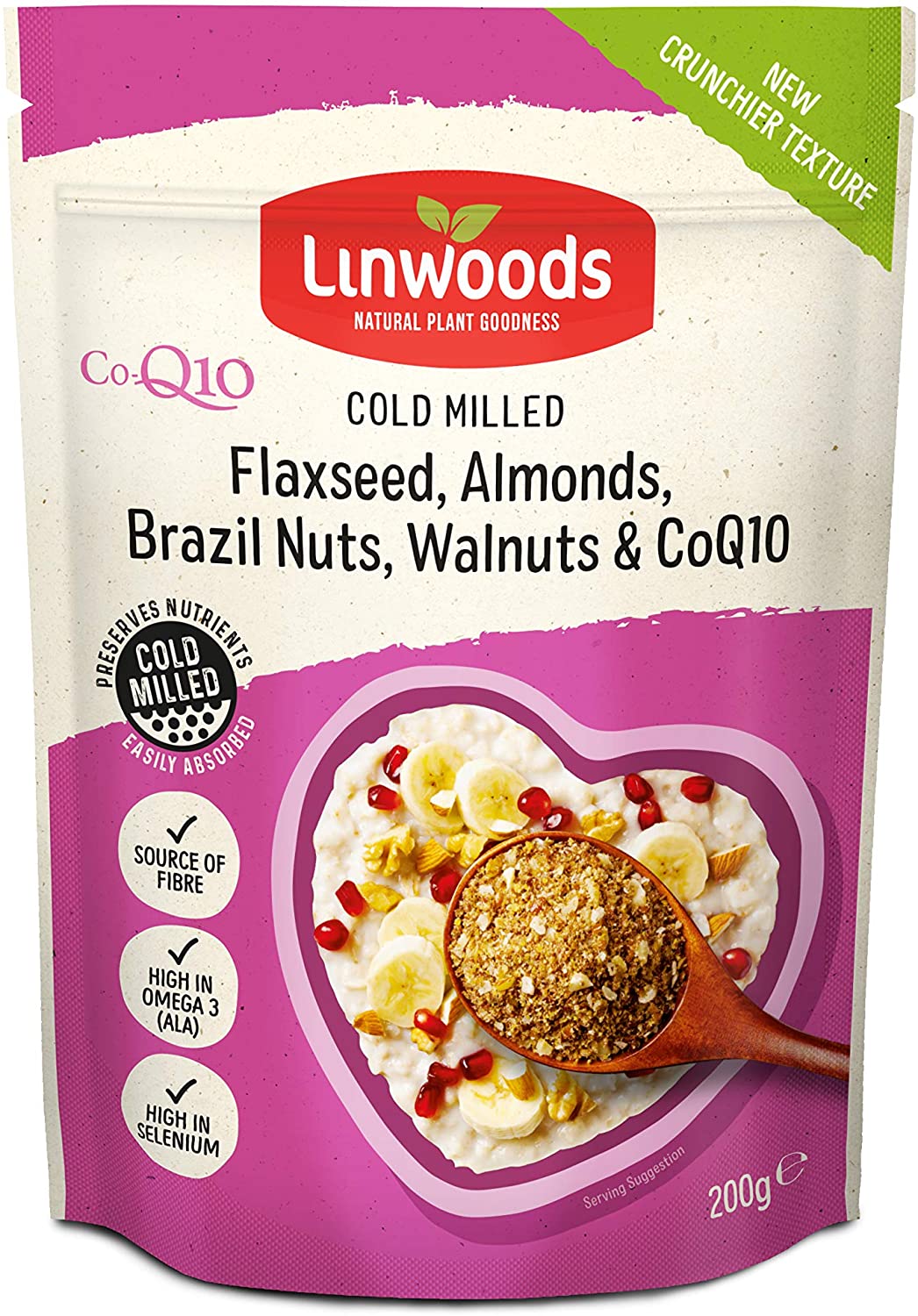 Linwoods Flaxseed, Almonds, Brazil, Walnuts CoQ10 Milled