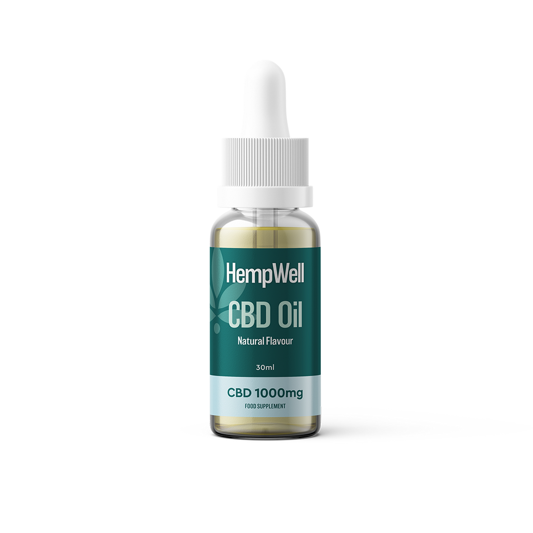 HempWell CBD Oil | 1000mg CBD | 30ml Bottle